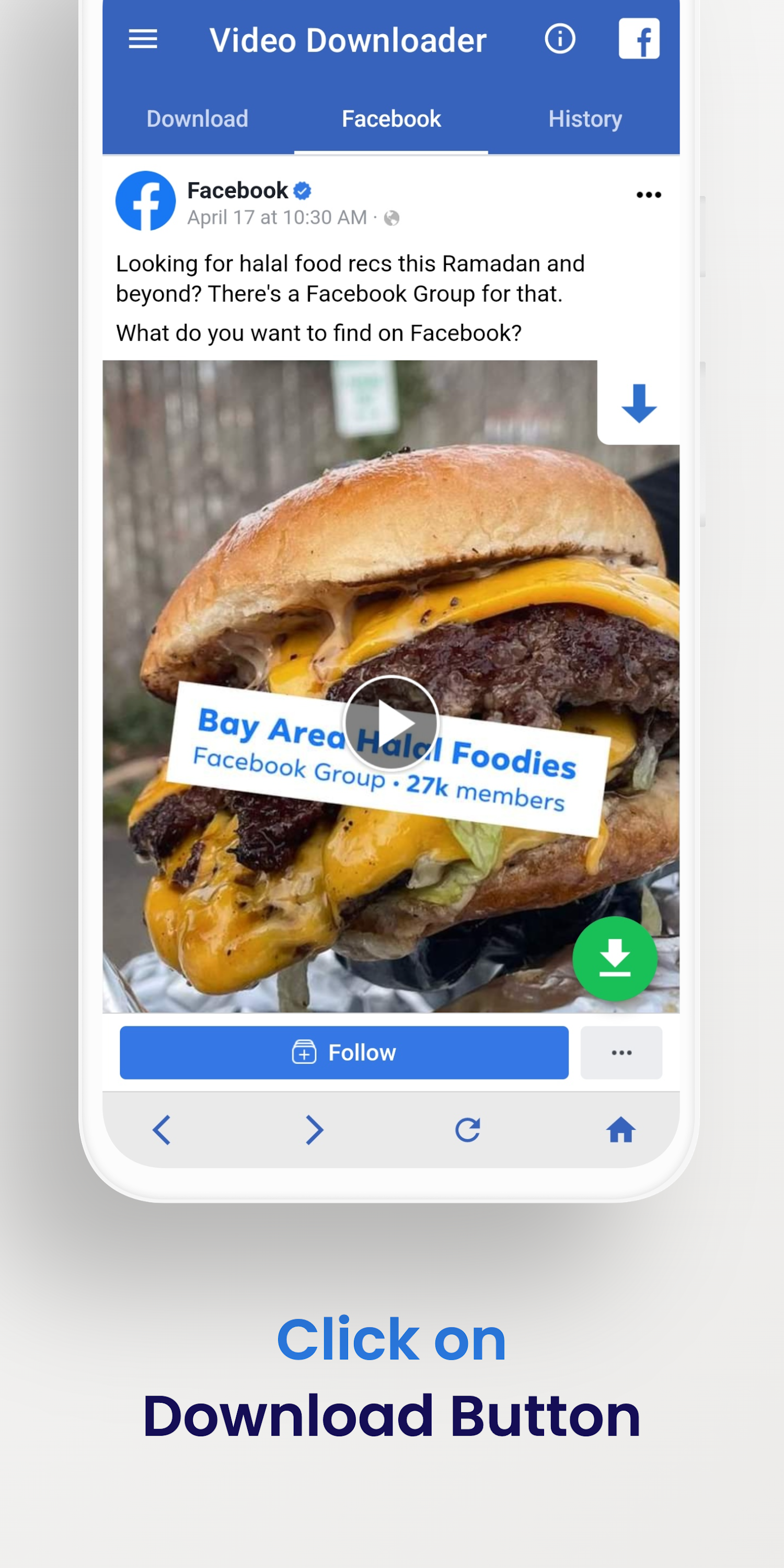 اسکرین شات 2 برنامه Video Downloader for Facebook
