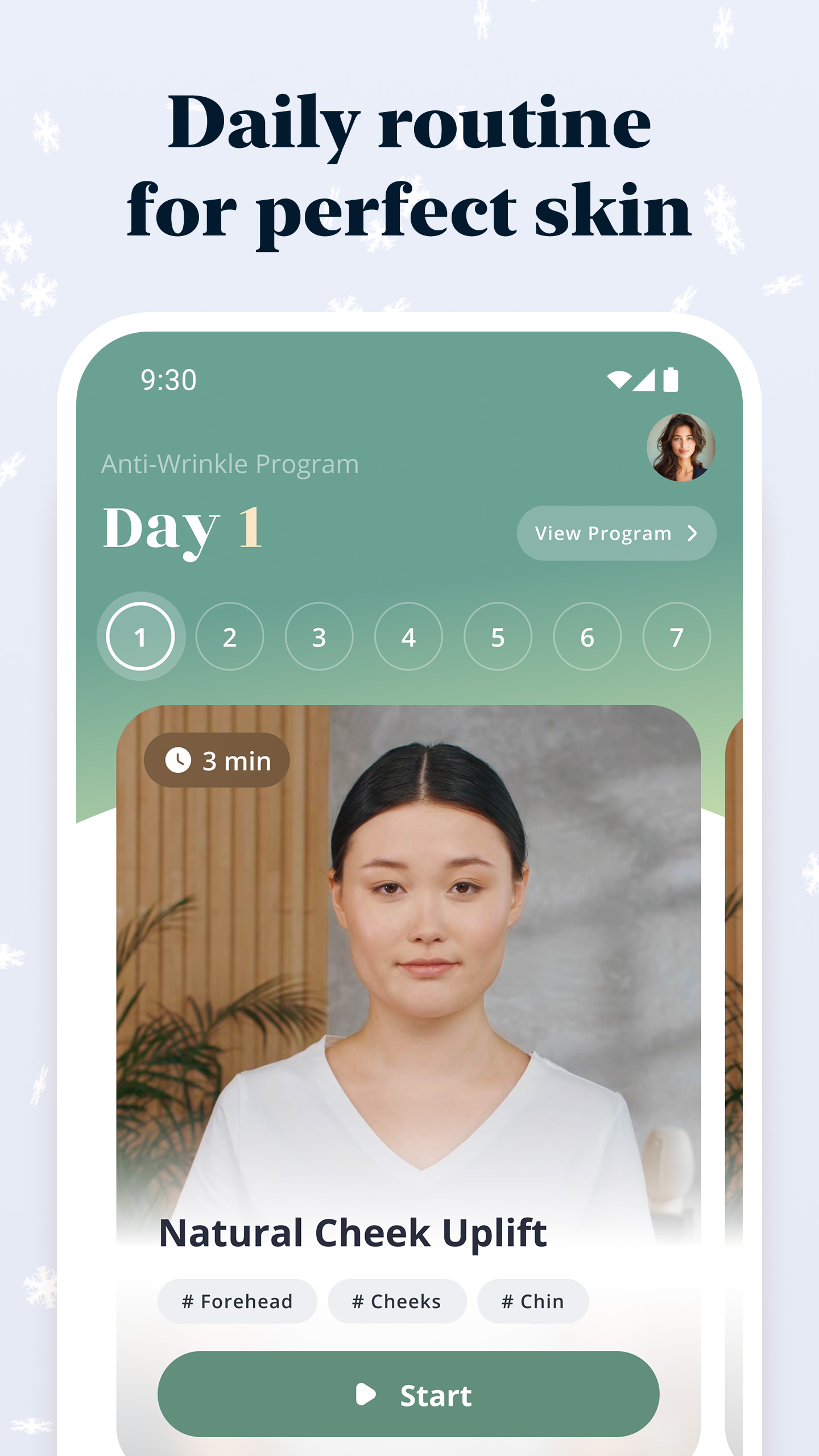 اسکرین شات 5 برنامه Luvly: Face Yoga & Exercise