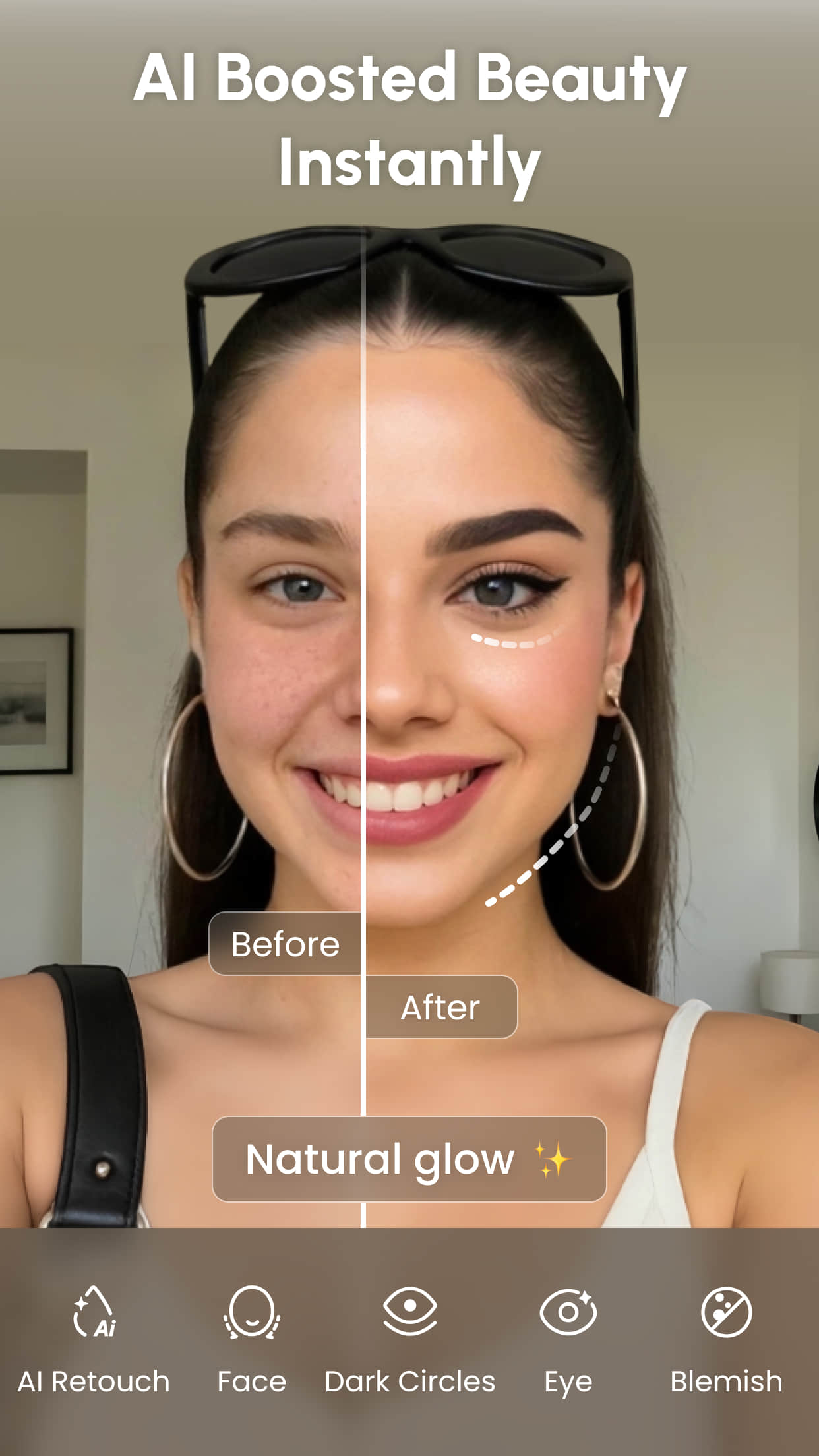 اسکرین شات 1 برنامه FacePic Face Editor, Hair, Age
