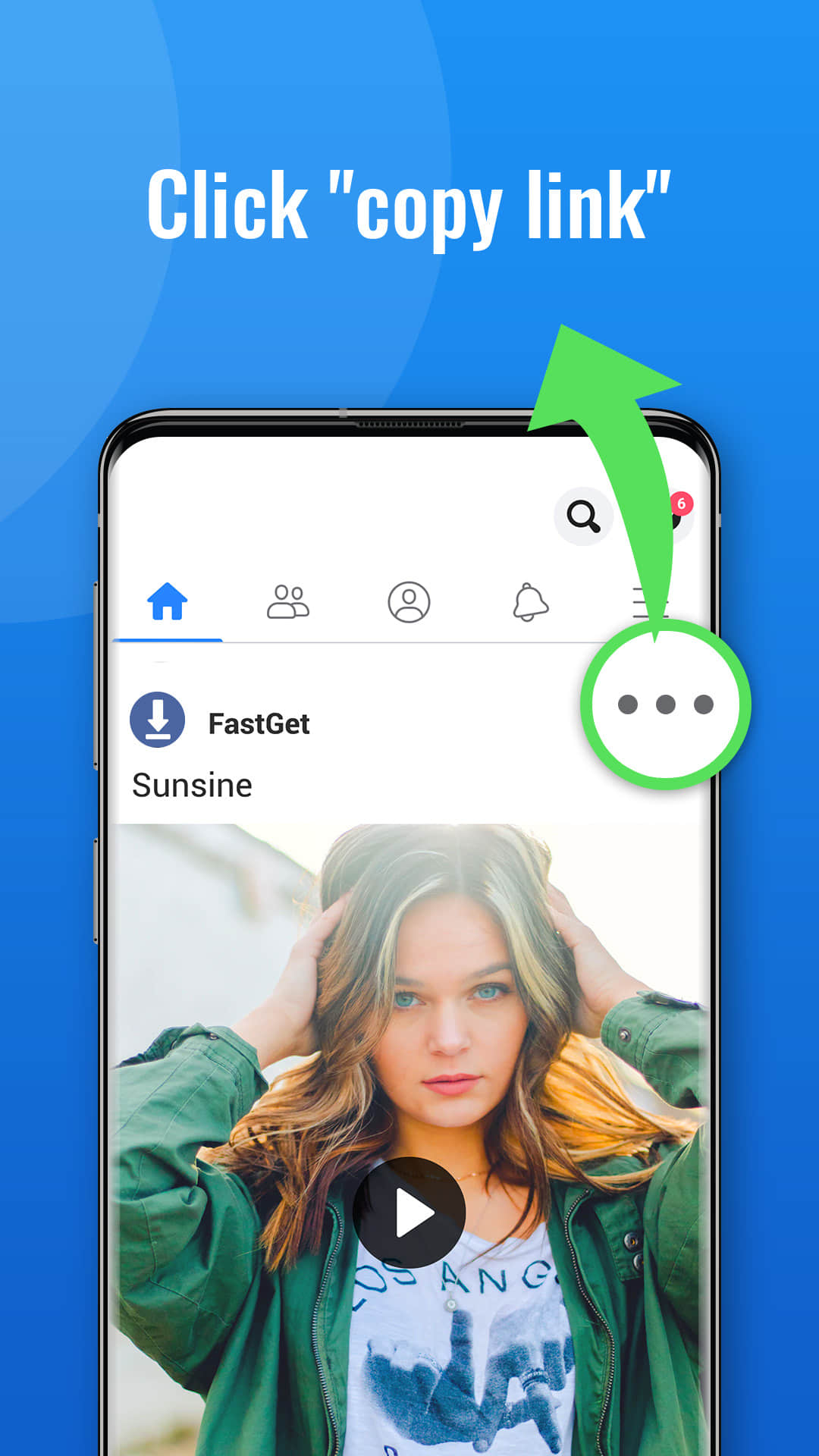 اسکرین شات 1 برنامه Video downloader for FB