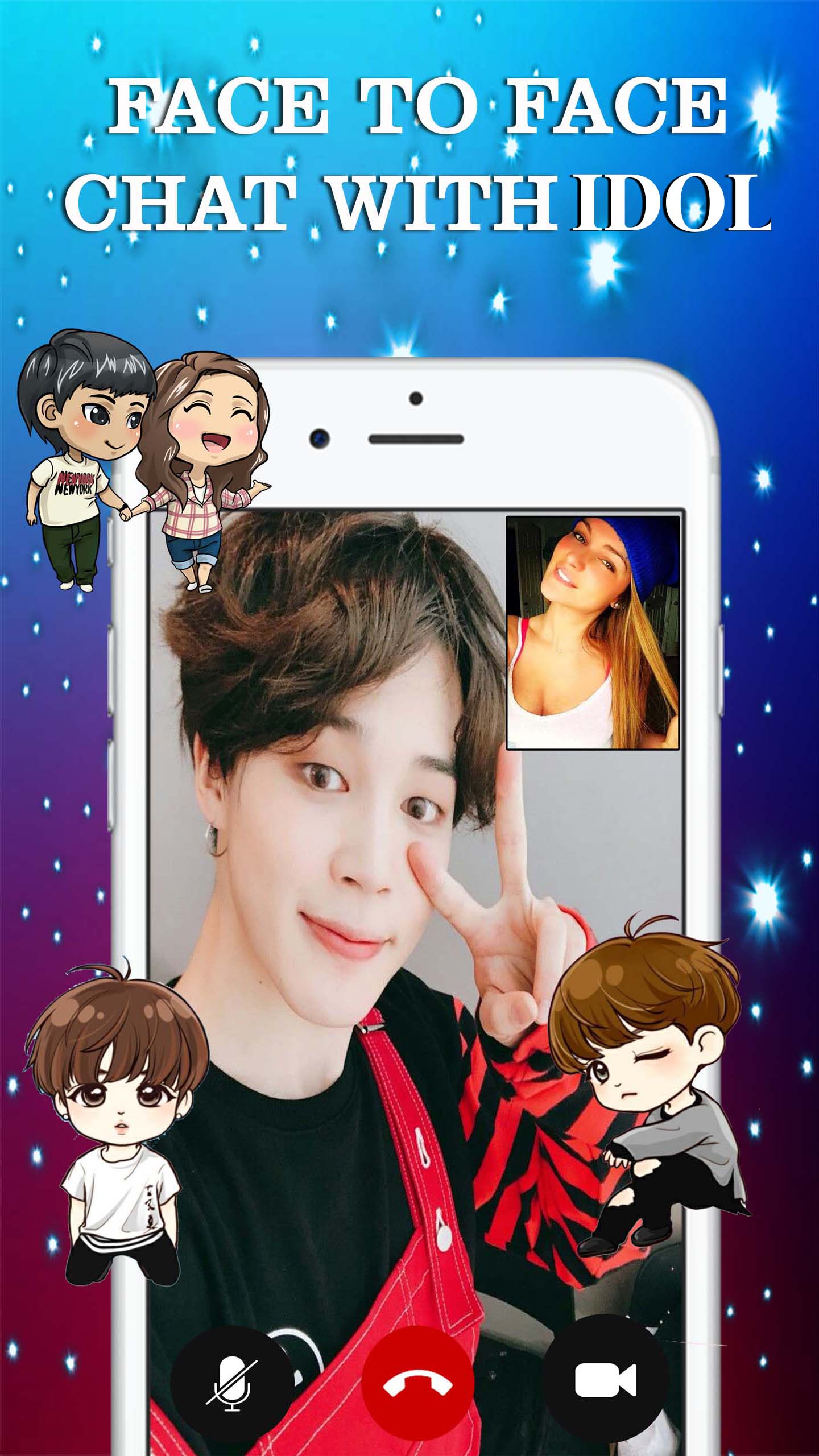 اسکرین شات 6 برنامه idol Call You: Fake Video Call
