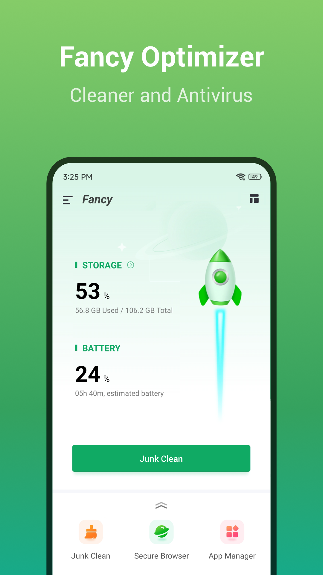 اسکرین شات 1 برنامه Fancy Optimizer & Antivirus