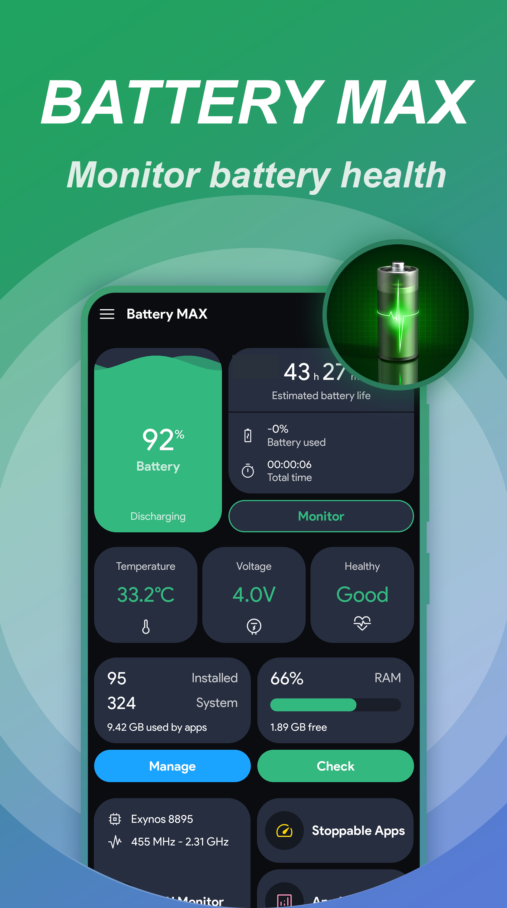 اسکرین شات 1 برنامه Battery MAX - Smart Charging