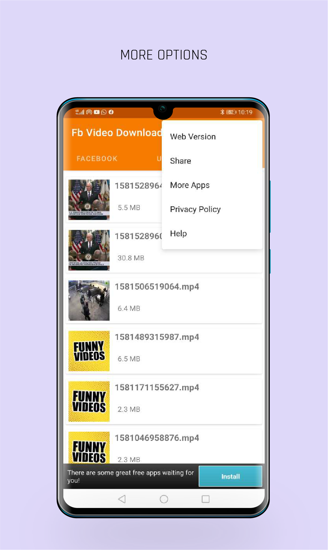 اسکرین شات 6 برنامه Video Downloader For Facebook