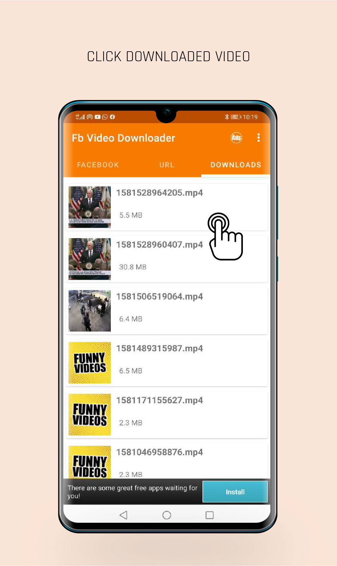 اسکرین شات 4 برنامه Video Downloader For Facebook