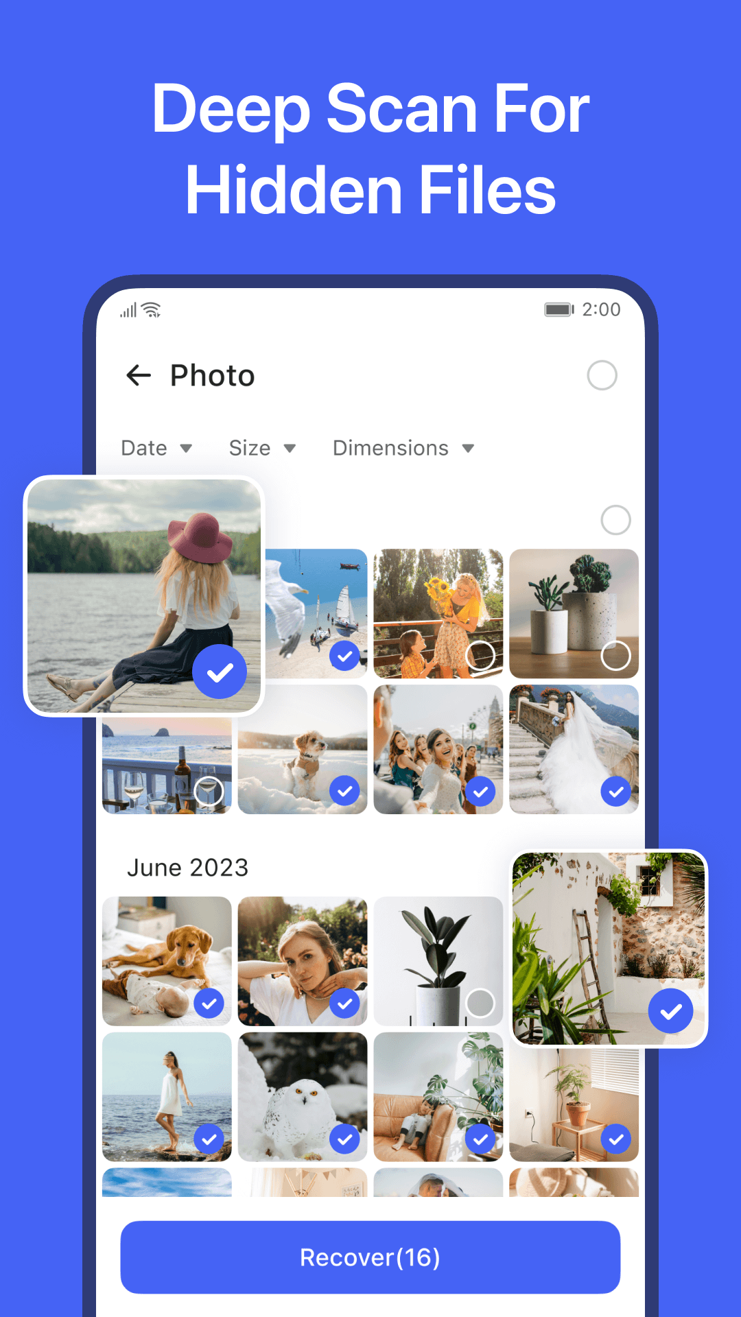اسکرین شات 2 برنامه FileRecovery - Restore photos