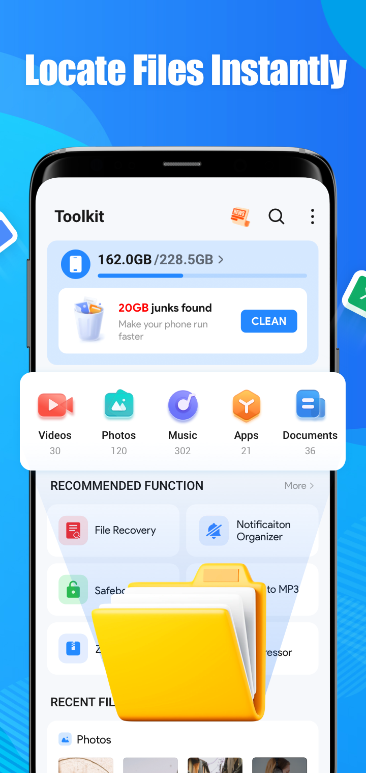 اسکرین شات 3 برنامه FilesPro - Files Clean
