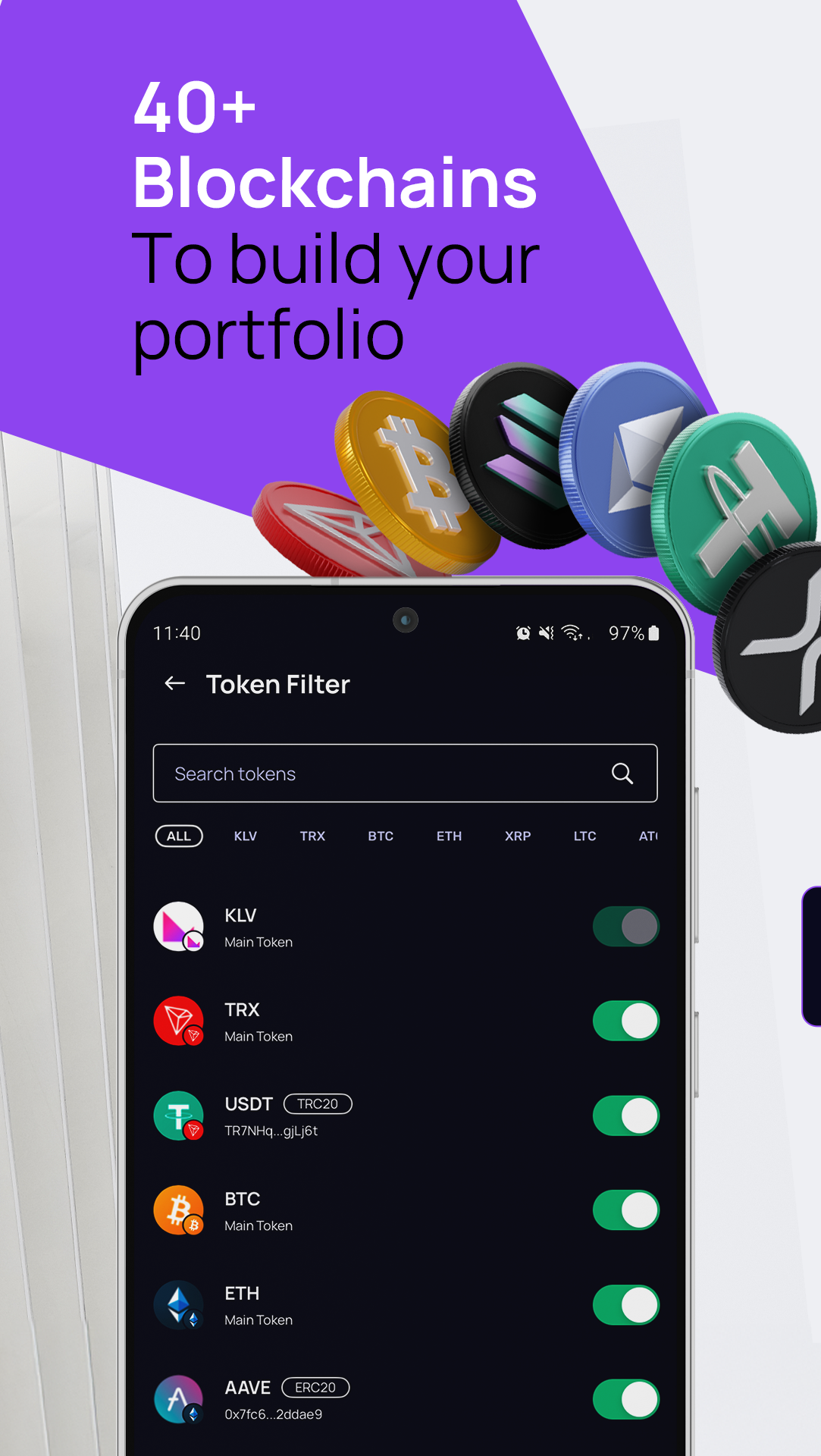 اسکرین شات 2 برنامه Klever Wallet: Crypto,DeFi,BTC