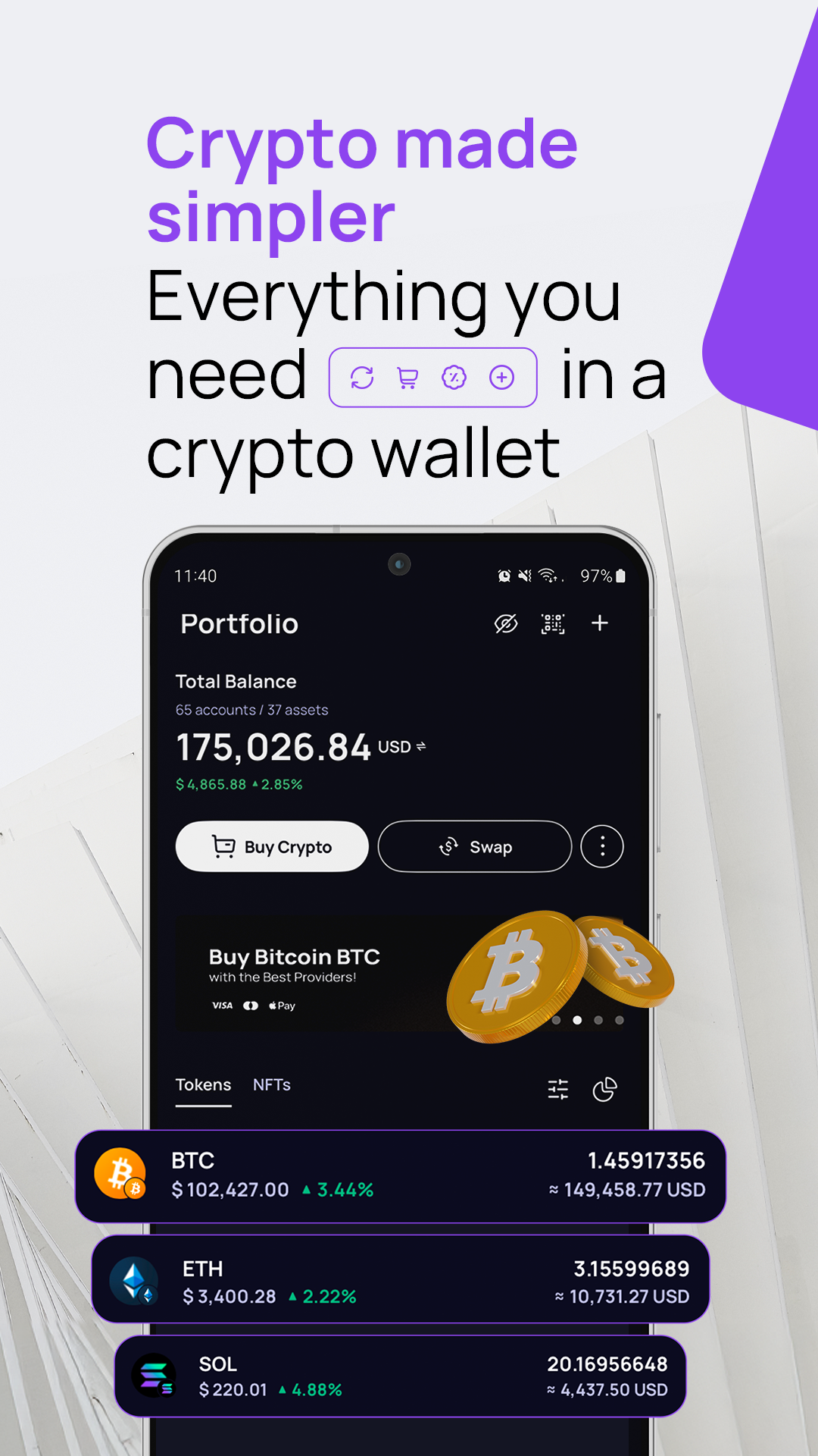 اسکرین شات 1 برنامه Klever Wallet: Crypto,DeFi,BTC