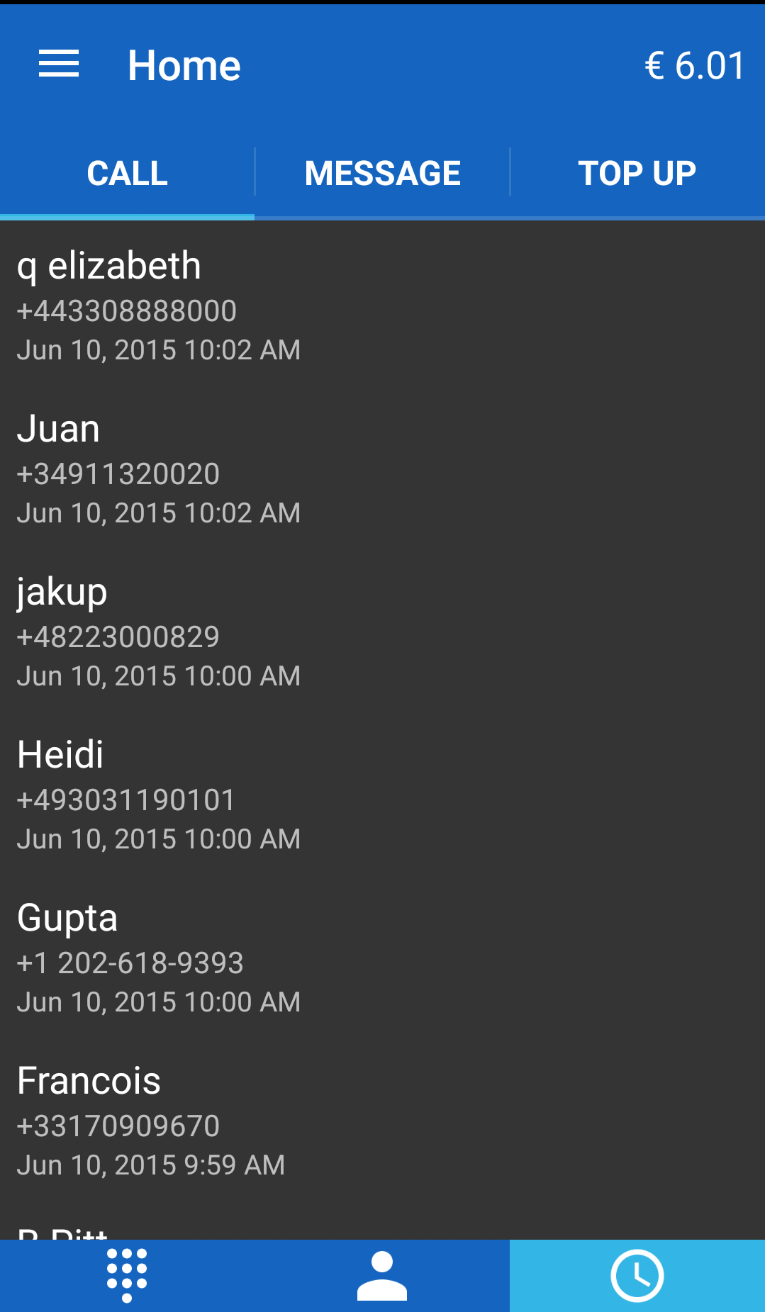 اسکرین شات 8 برنامه CallPirates - Cheap calls