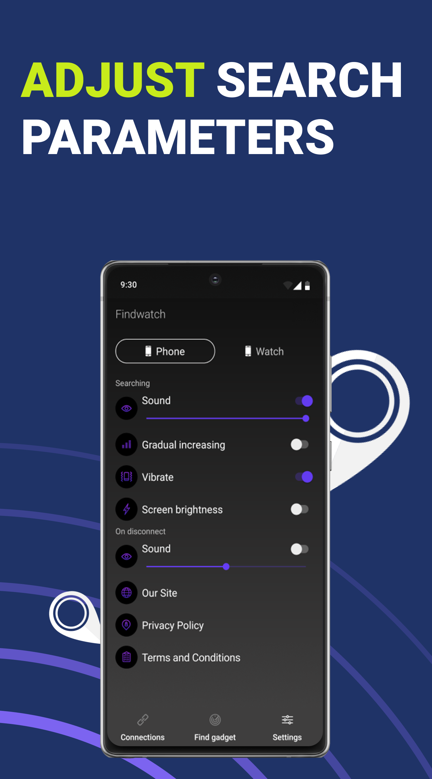 اسکرین شات 6 برنامه Find My Watch & Phone