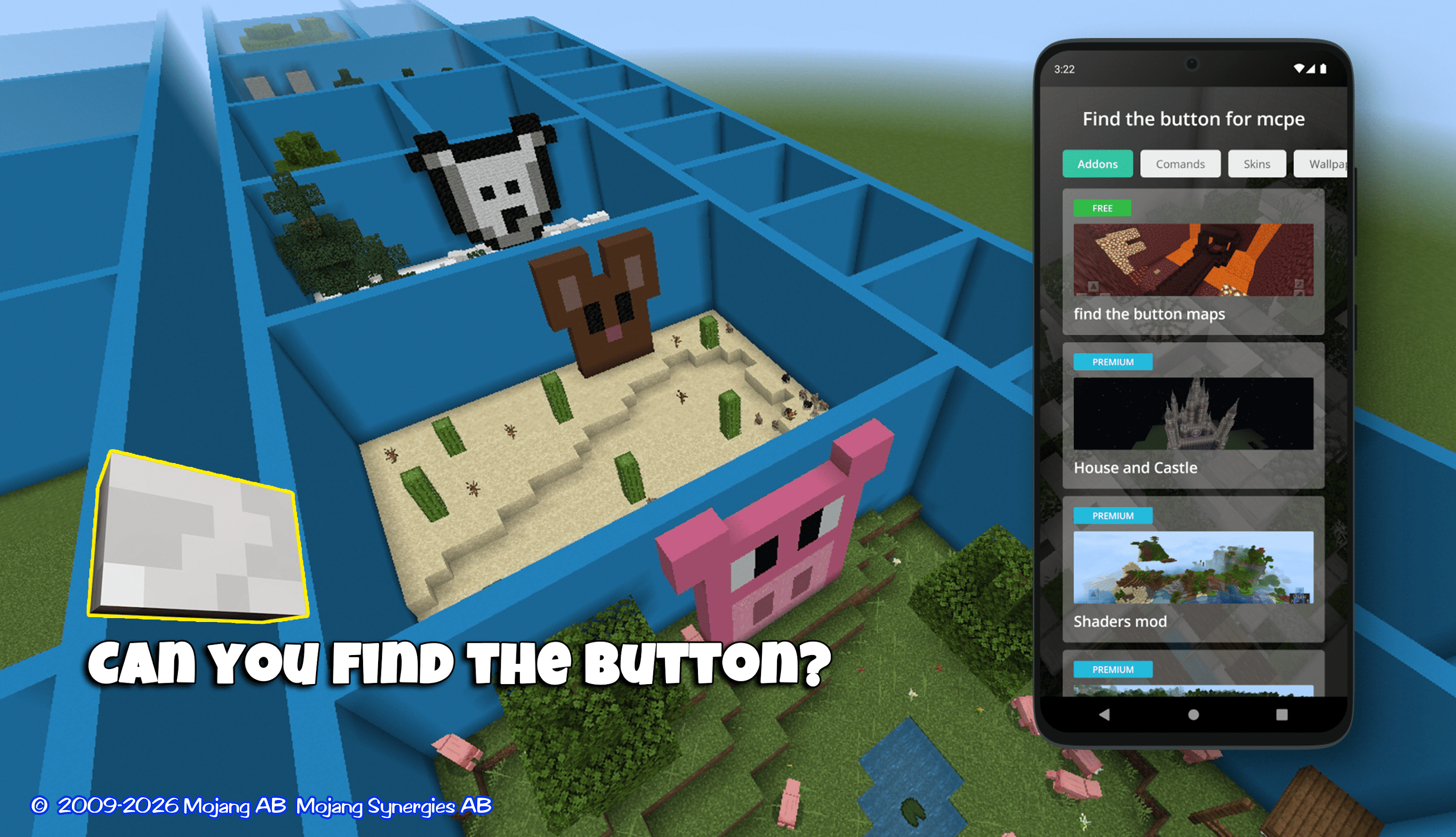 اسکرین شات 1 برنامه find button for minecraft pe