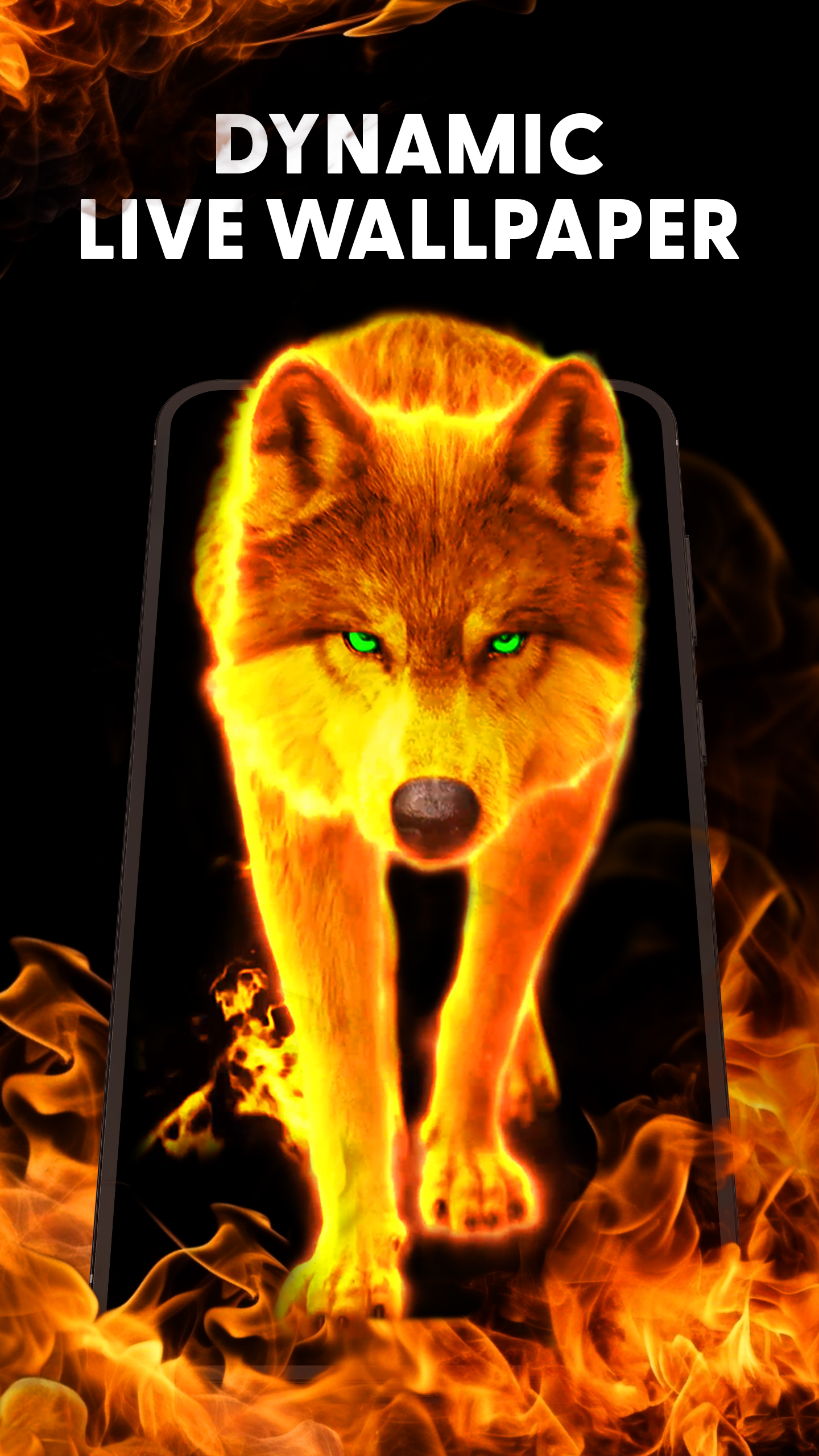 اسکرین شات 1 برنامه Fire Wallpaper Theme Lone Wolf