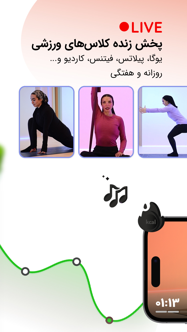 اسکرین شات 2 برنامه ‏اپتیت کلاس‌های ورزشی و رژیم