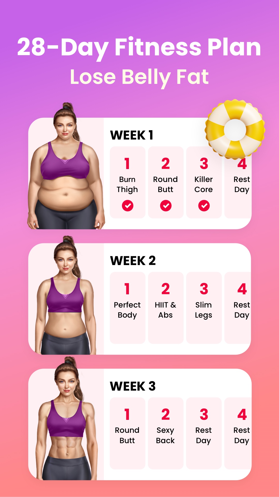 اسکرین شات 1 برنامه JustFit - Lazy Workout