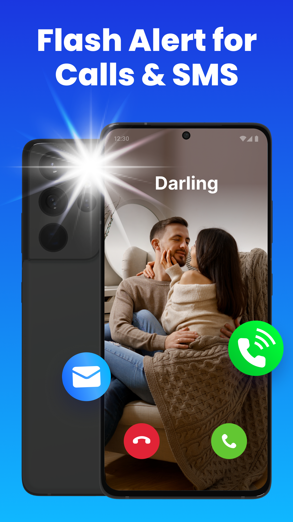 اسکرین شات 1 برنامه Flash Alert - Call & SMS