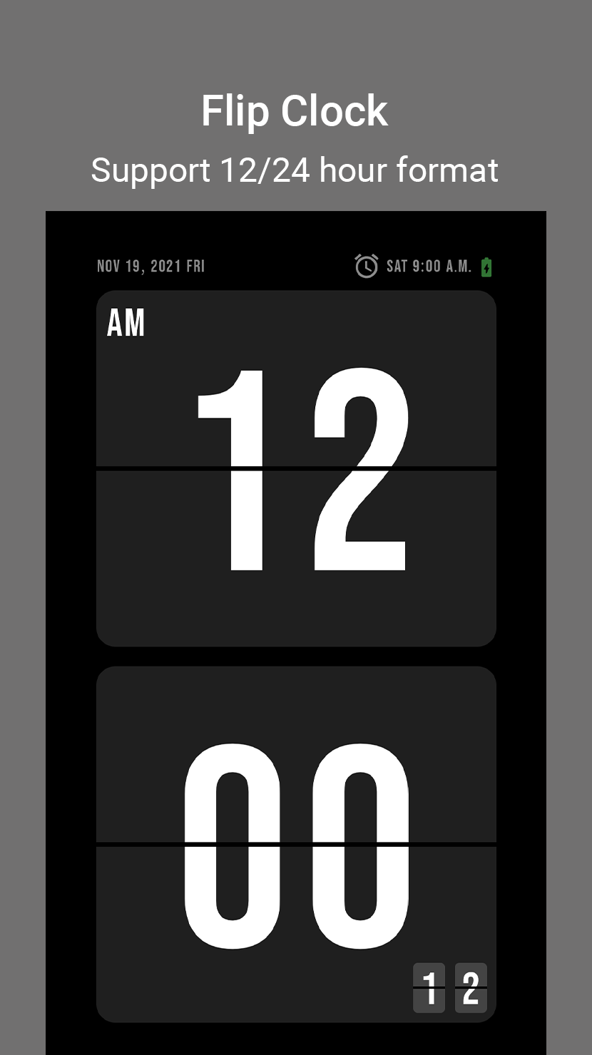 اسکرین شات 1 برنامه Flip Clock: Timer for Study