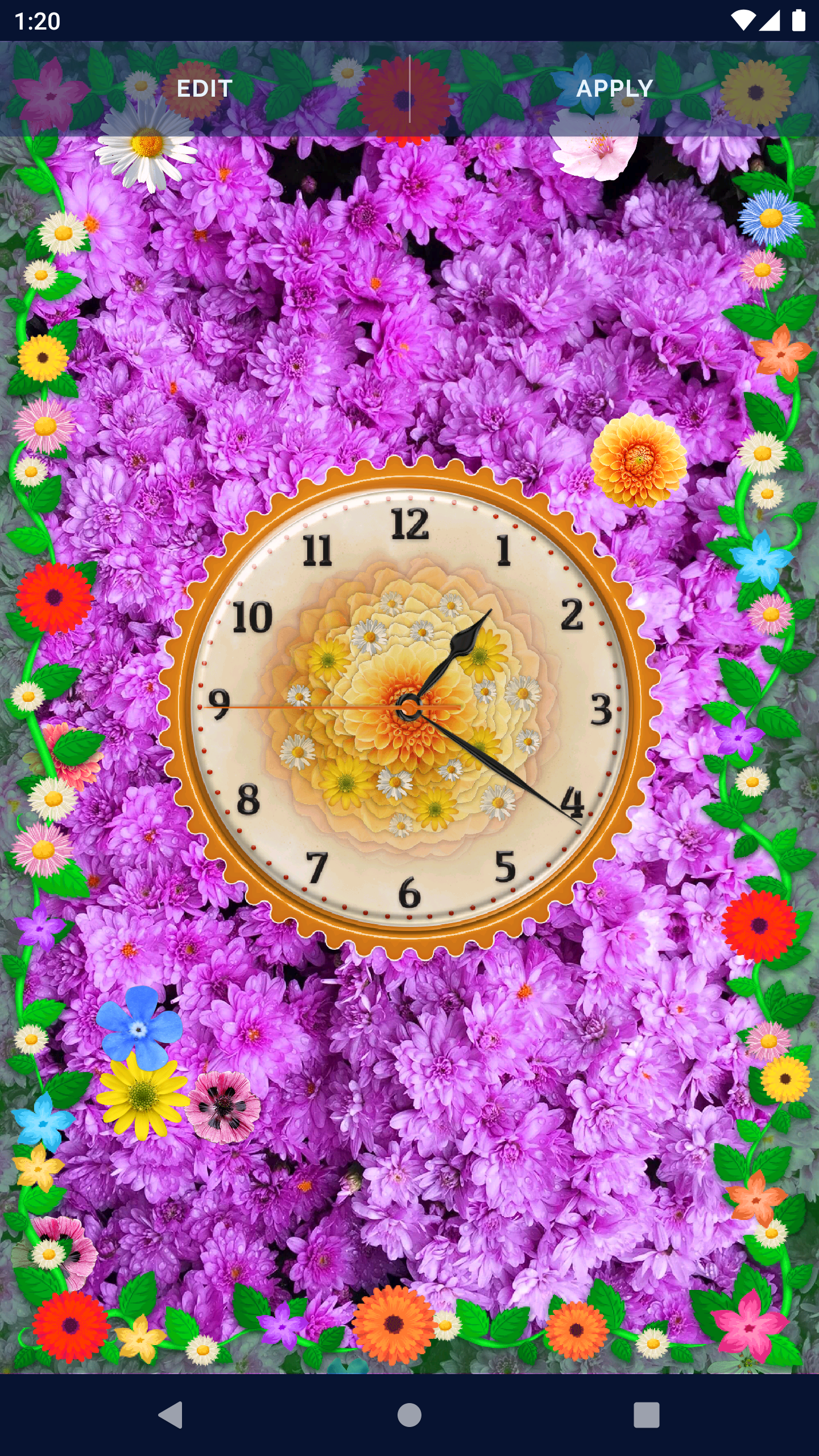 اسکرین شات 3 برنامه Flower Blossoms Spring Clock