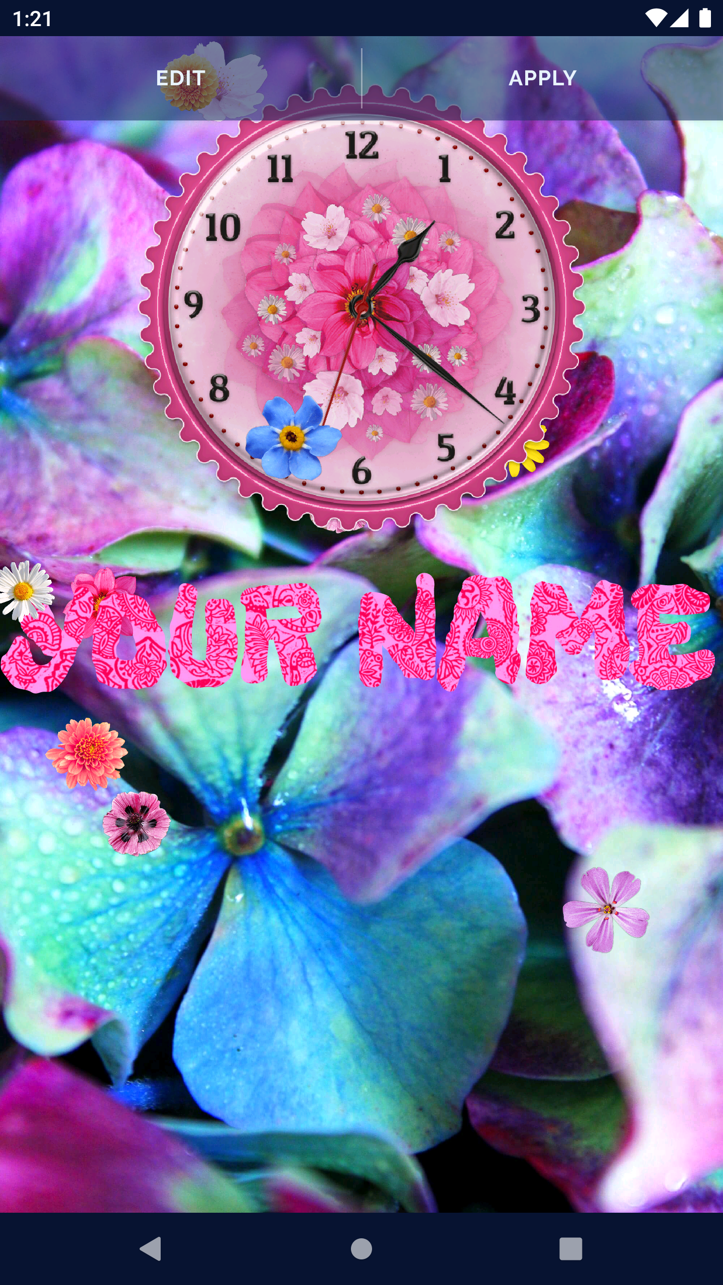 اسکرین شات 2 برنامه Flower Blossoms Spring Clock