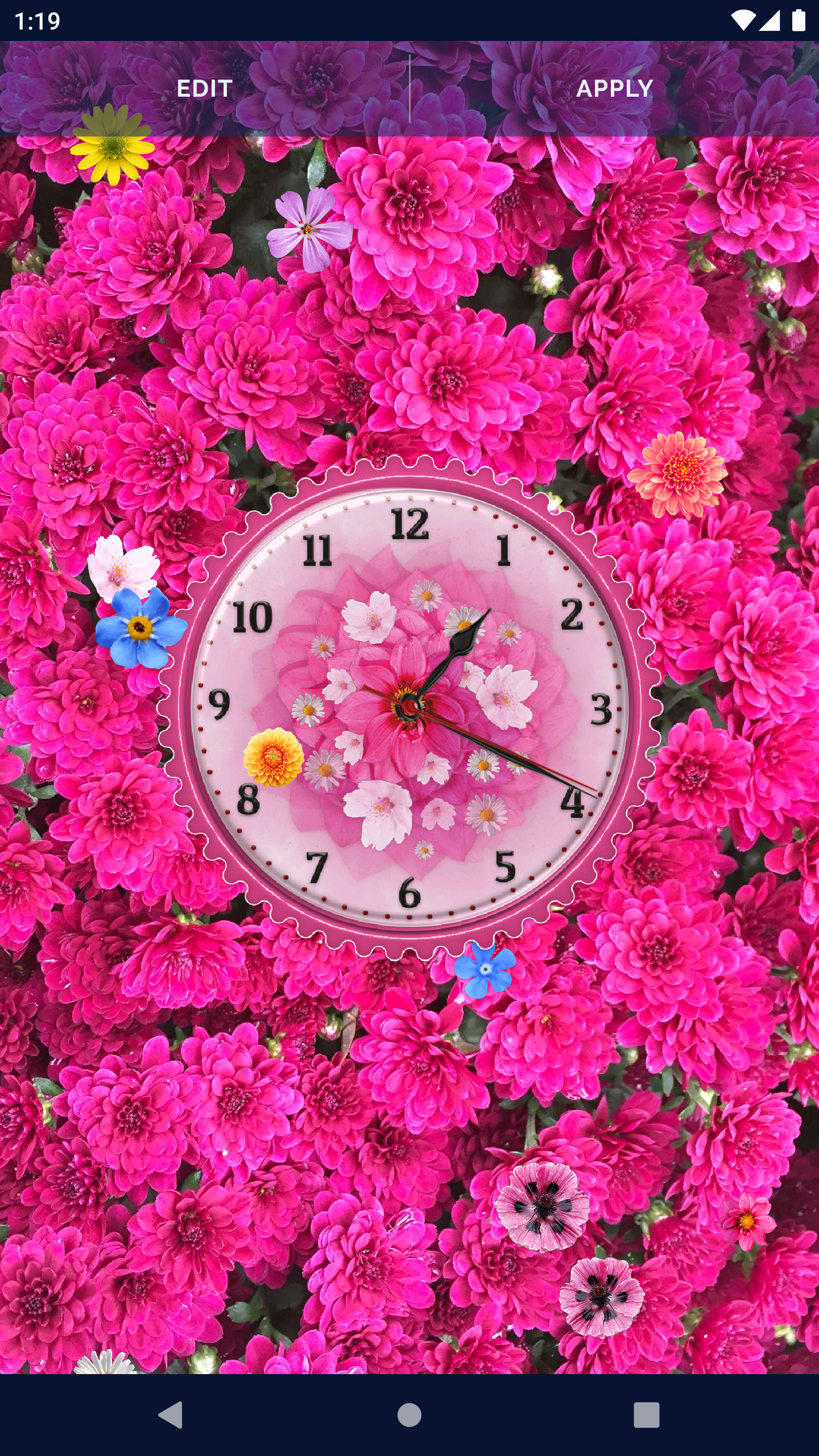 اسکرین شات 5 برنامه Flower Blossoms Spring Clock