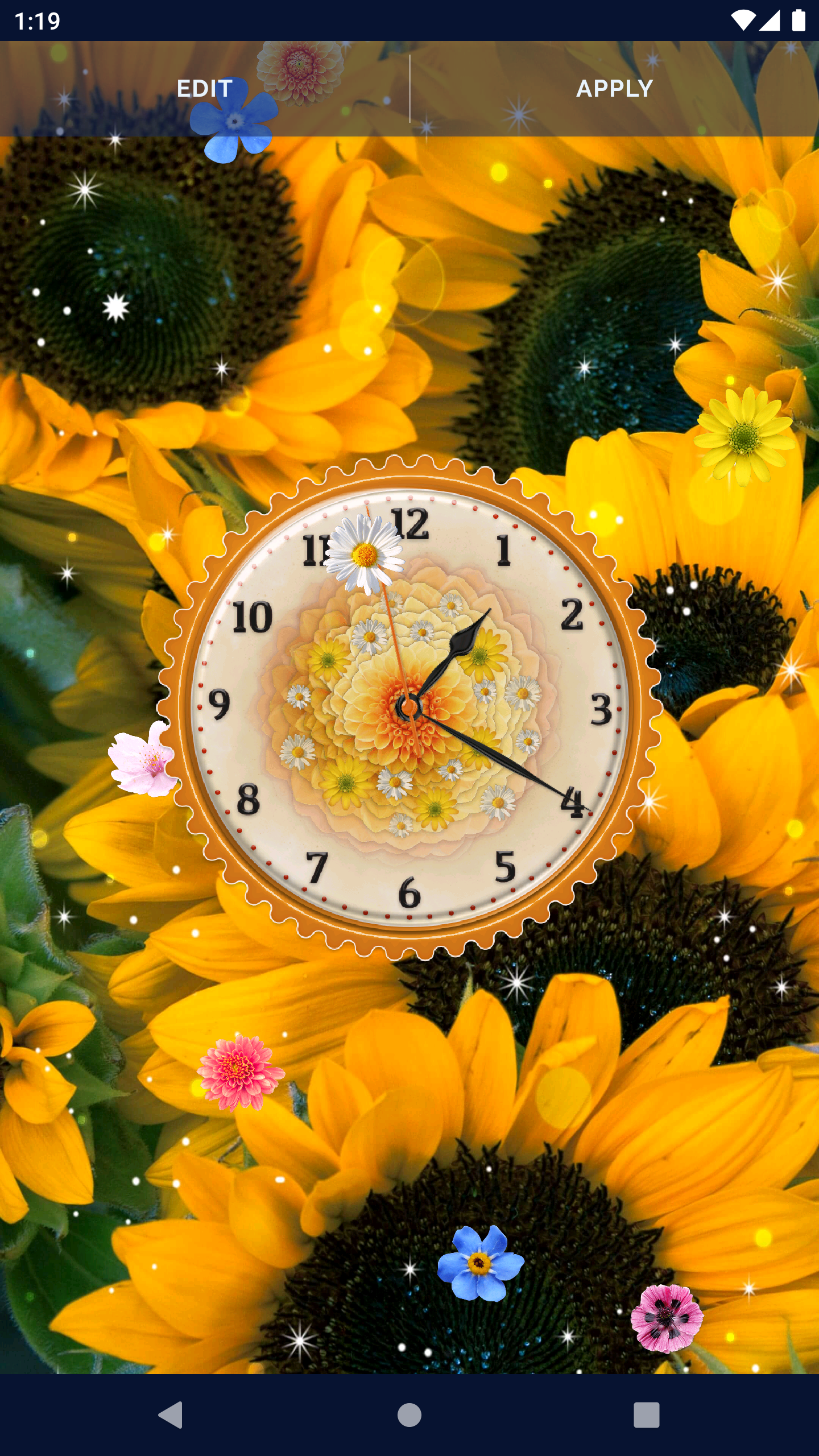 اسکرین شات 8 برنامه Flower Blossoms Spring Clock