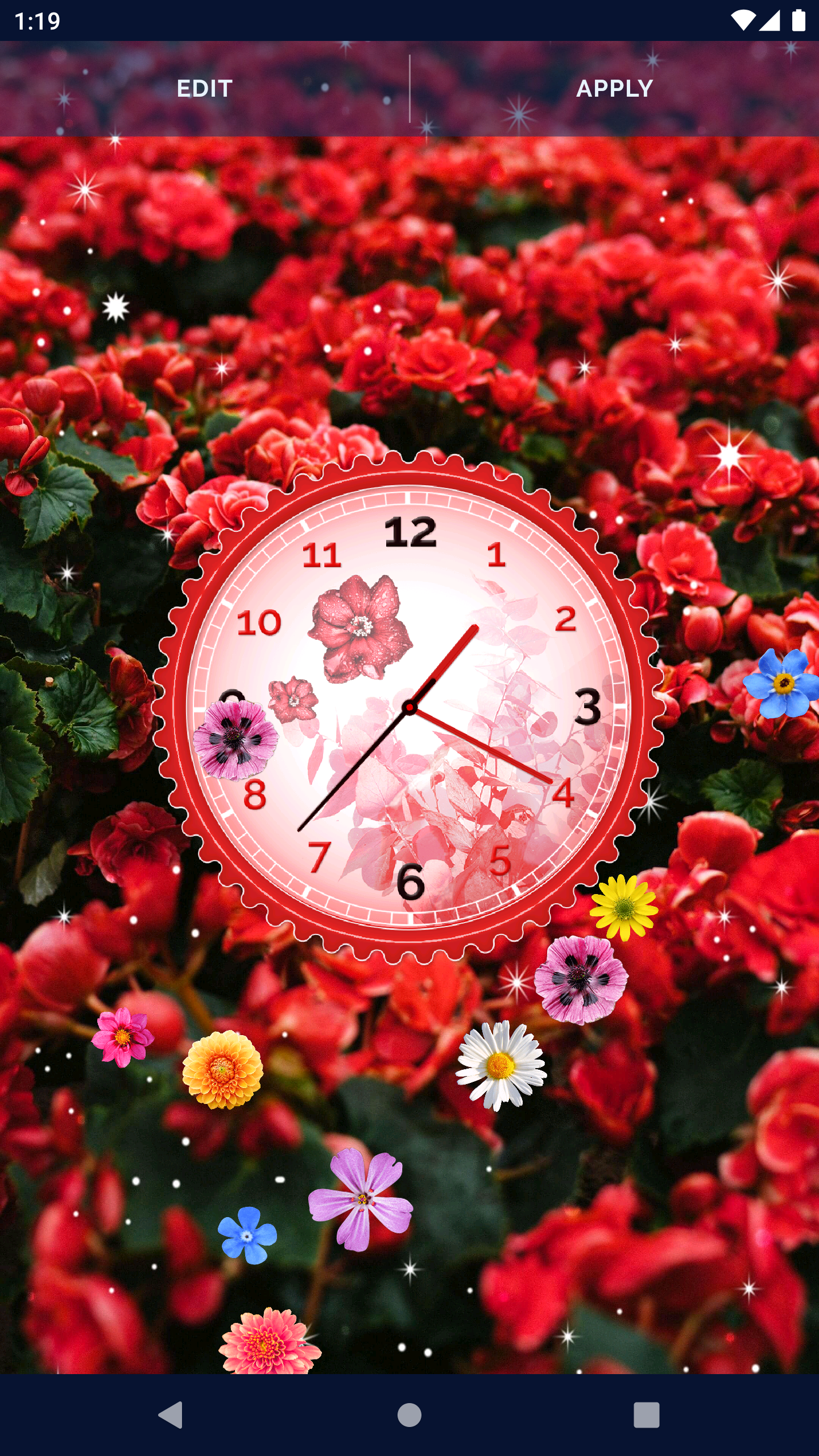 اسکرین شات 7 برنامه Flower Blossoms Spring Clock