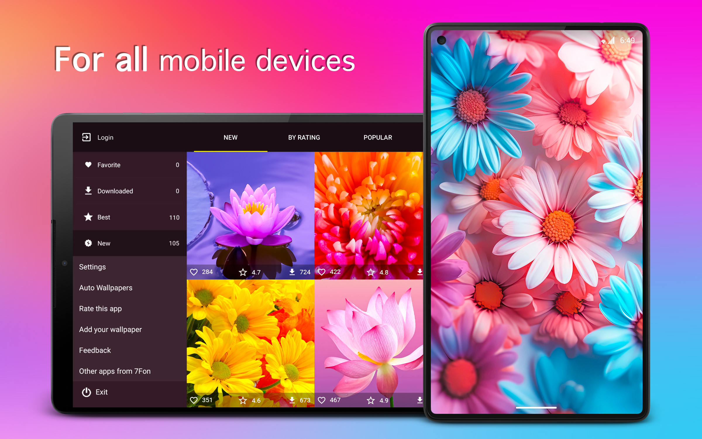 اسکرین شات 6 برنامه Flower Wallpapers 4K