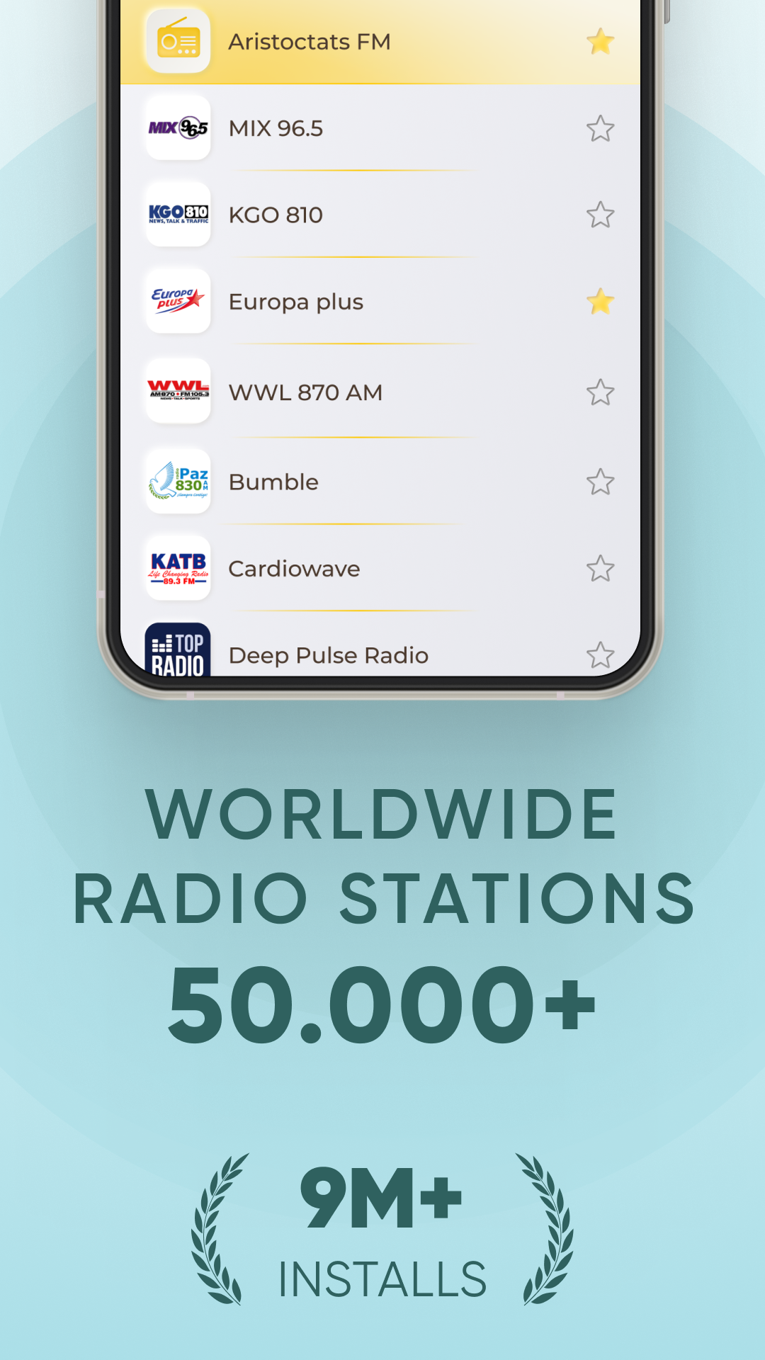 اسکرین شات 1 برنامه Radio FM AM Live Radio Station