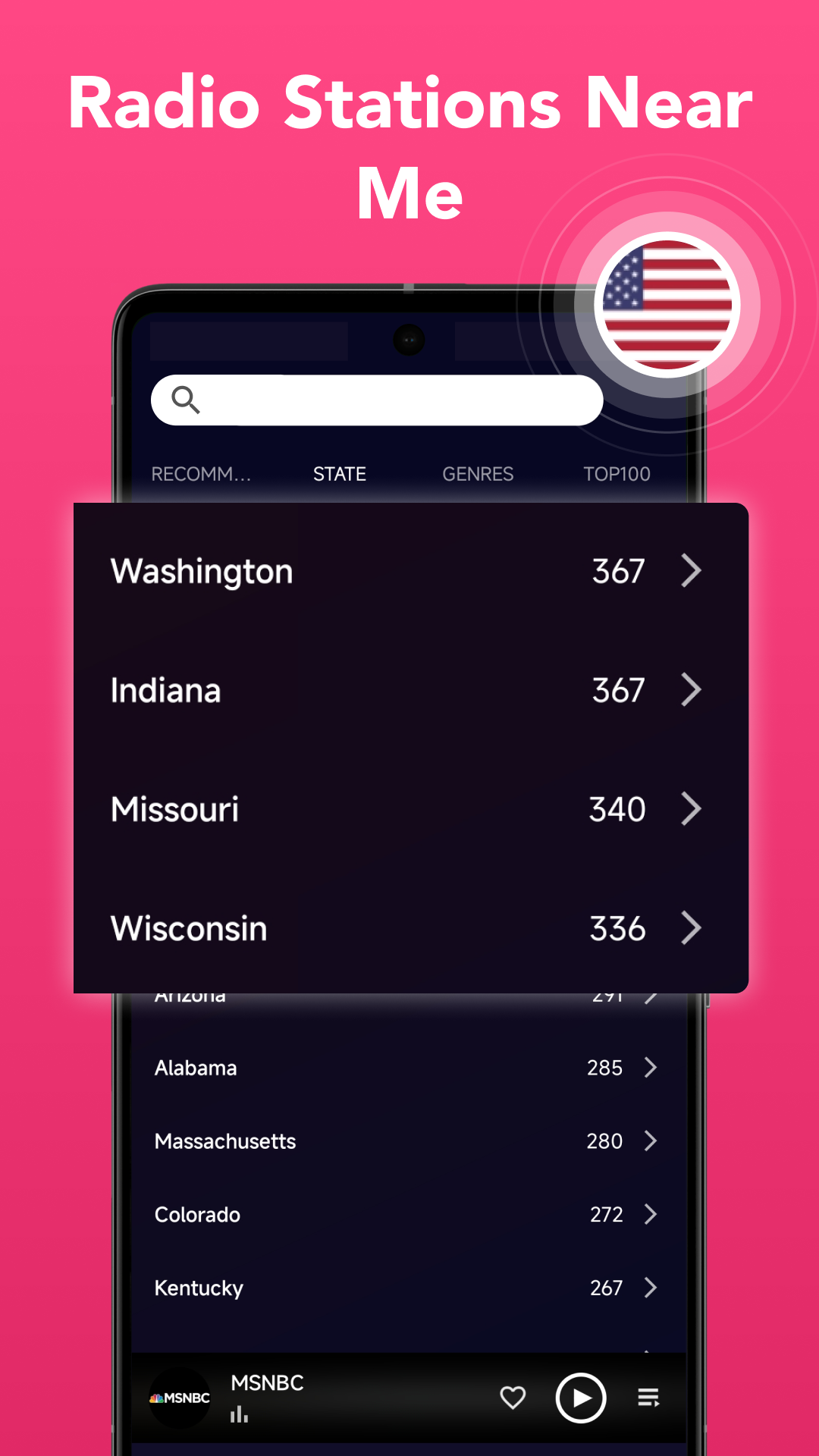 اسکرین شات 4 برنامه FM Radio, Live FM, Live radio