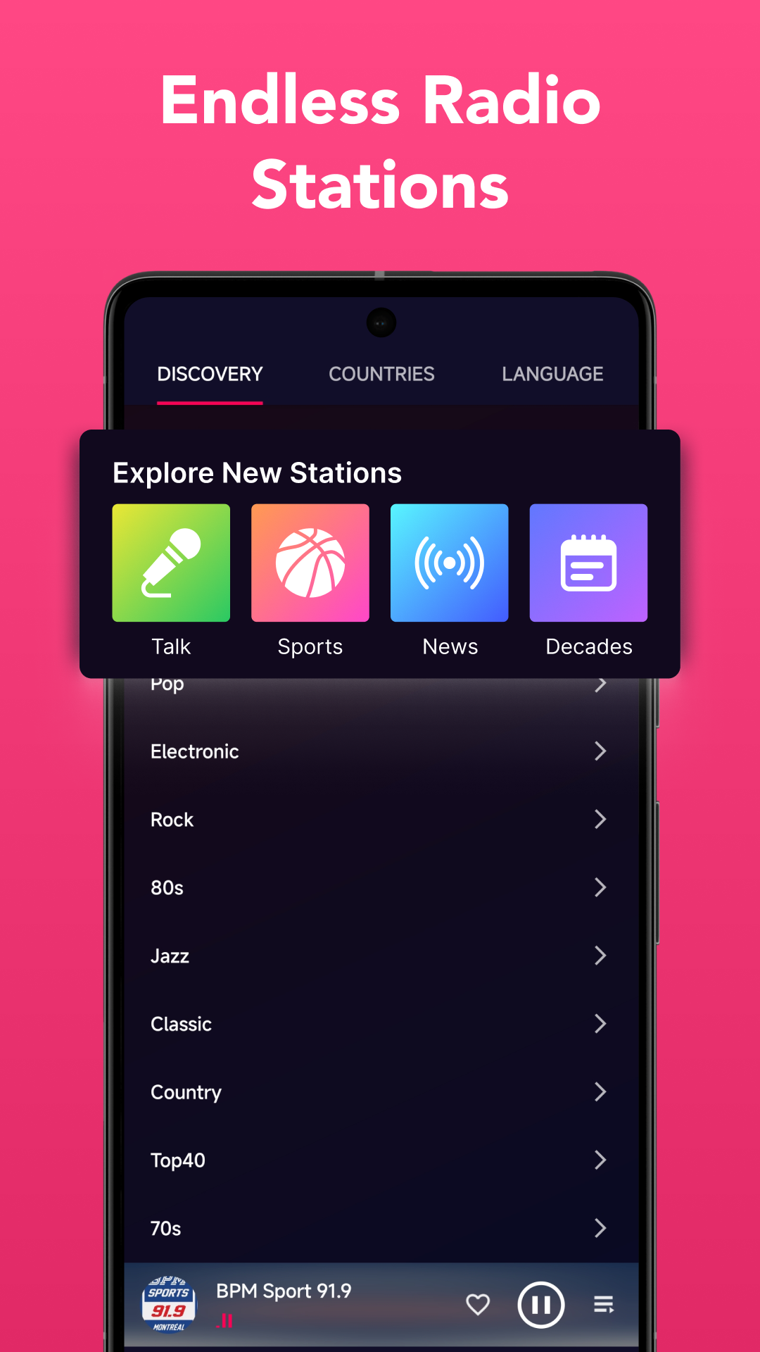 اسکرین شات 5 برنامه FM Radio, Live FM, Live radio