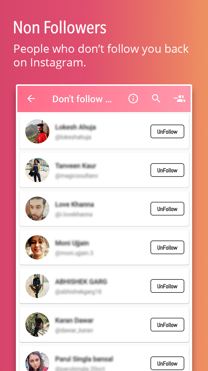 اسکرین شات 3 برنامه Followers - Unfollowers