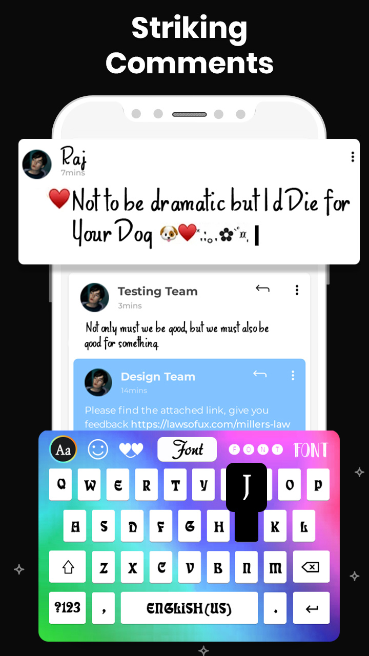 اسکرین شات 5 برنامه Fonts Keyboard - Stickers, GIF