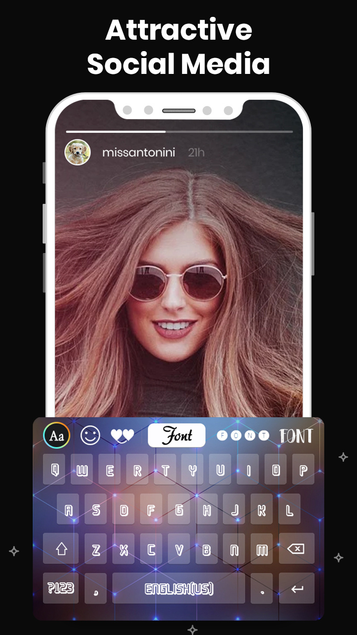 اسکرین شات 4 برنامه Fonts Keyboard - Stickers, GIF