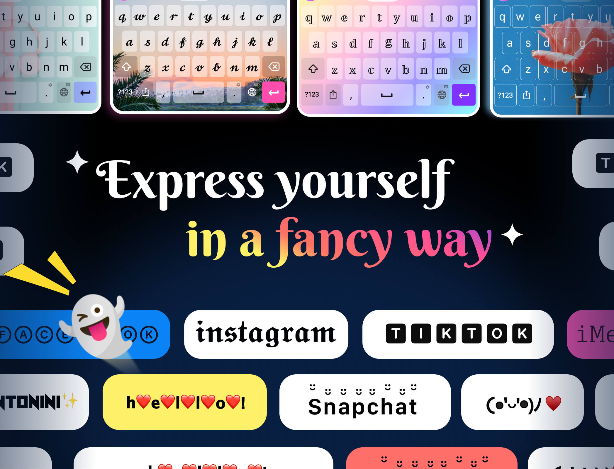 اسکرین شات 1 برنامه Fonts Keyboard Themes & Emoji