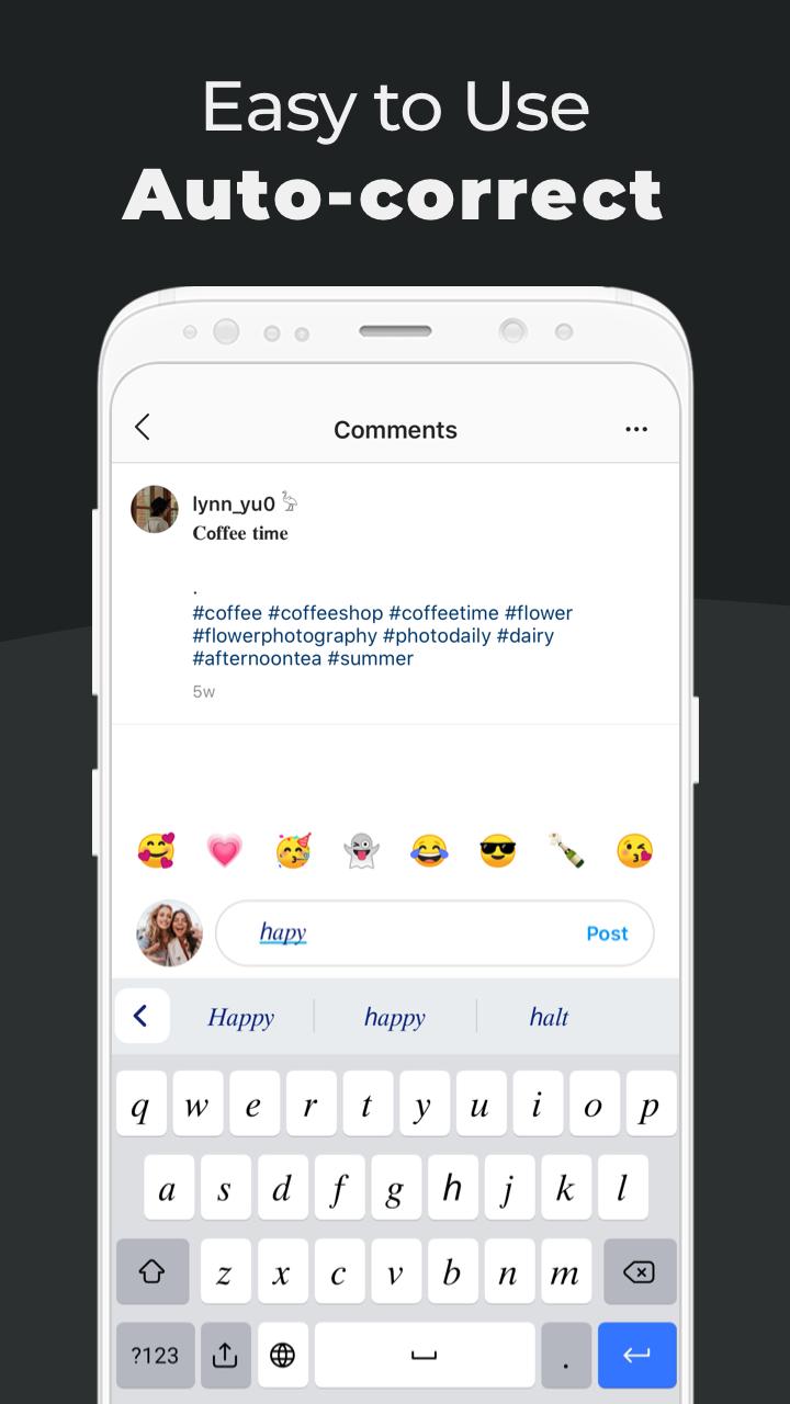 اسکرین شات 4 برنامه Fonts: Font Keyboard & Emojis