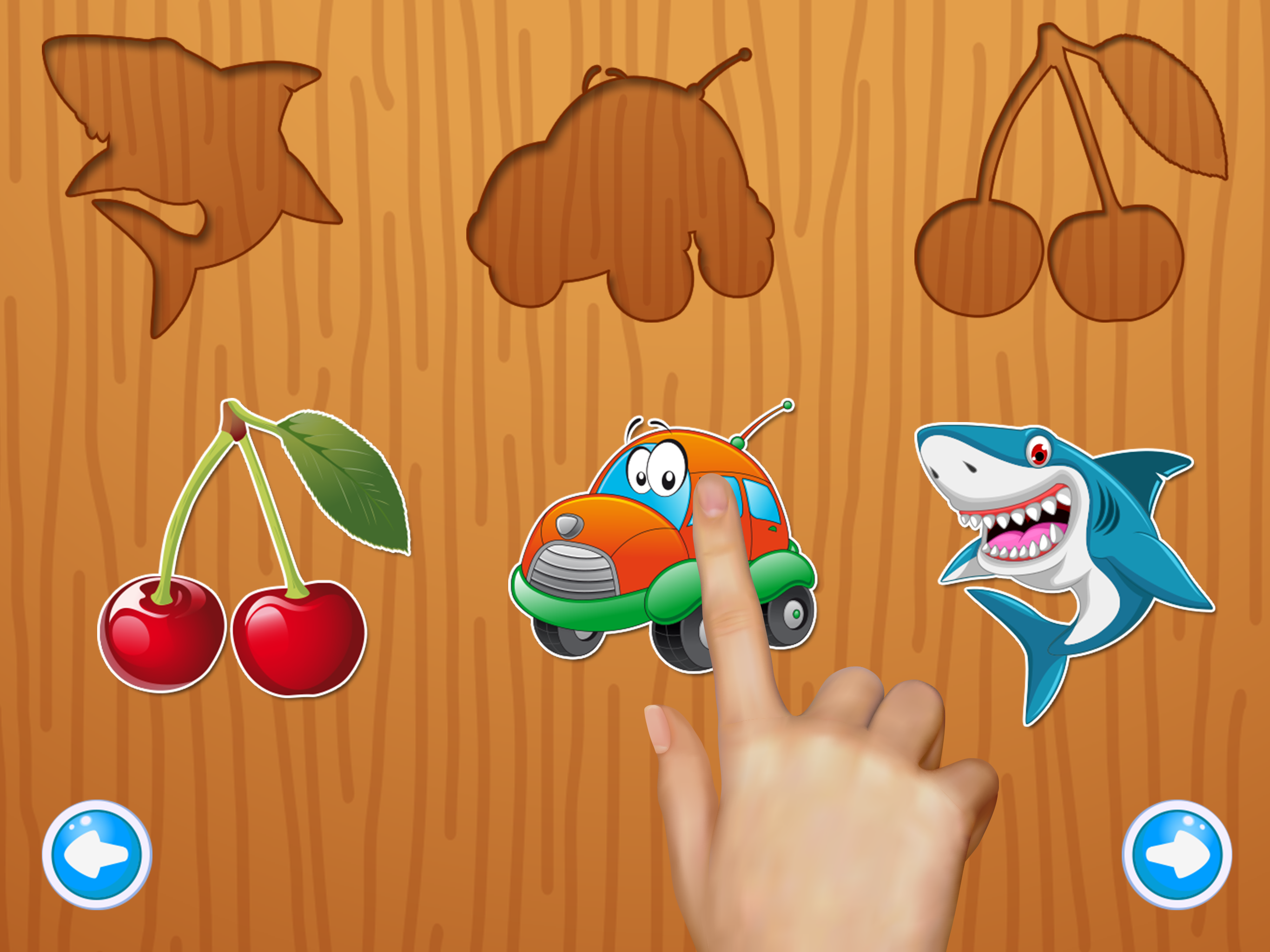 اسکرین شات 1 برنامه Baby Puzzles: Animals & Cars