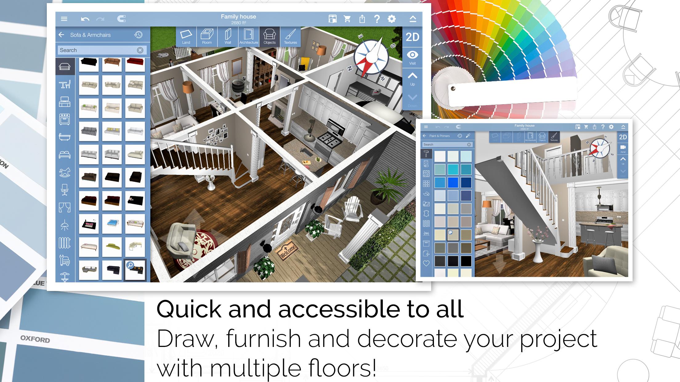 اسکرین شات 3 برنامه Home Design 3D