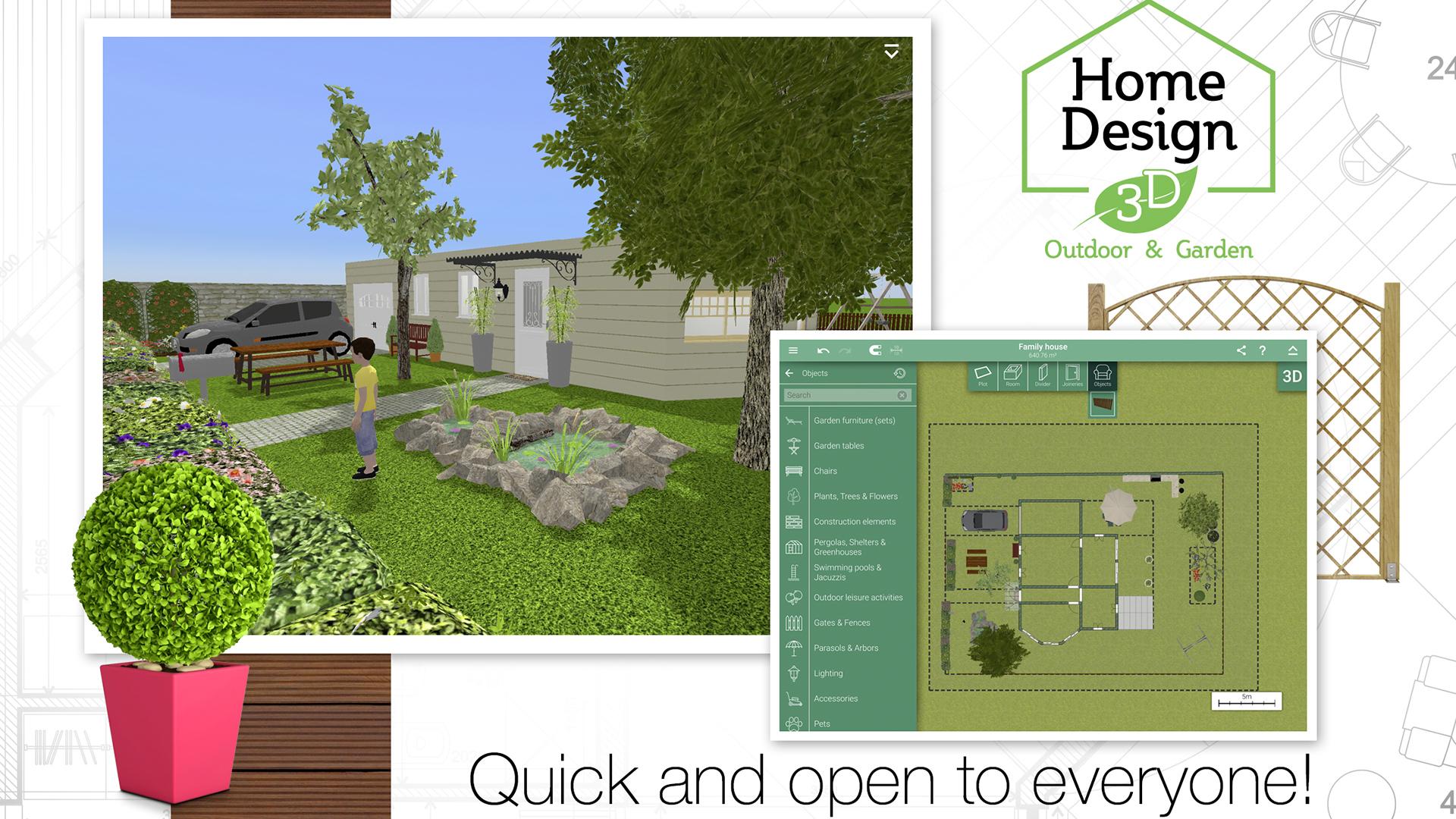 اسکرین شات 2 برنامه Home Design 3D Outdoor/Garden