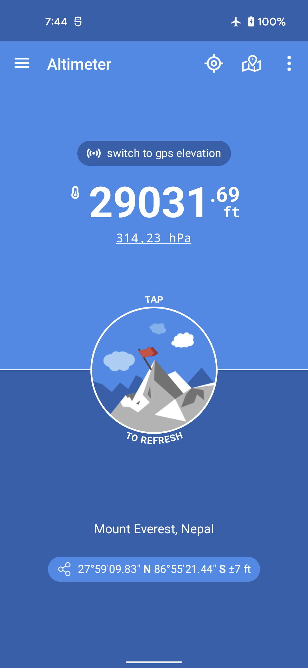 اسکرین شات 3 برنامه Altimeter