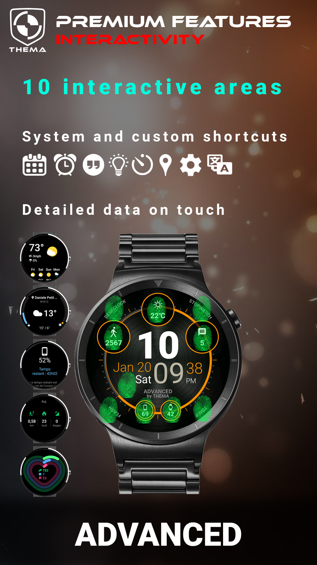 اسکرین شات 3 برنامه Advanced Watch Face