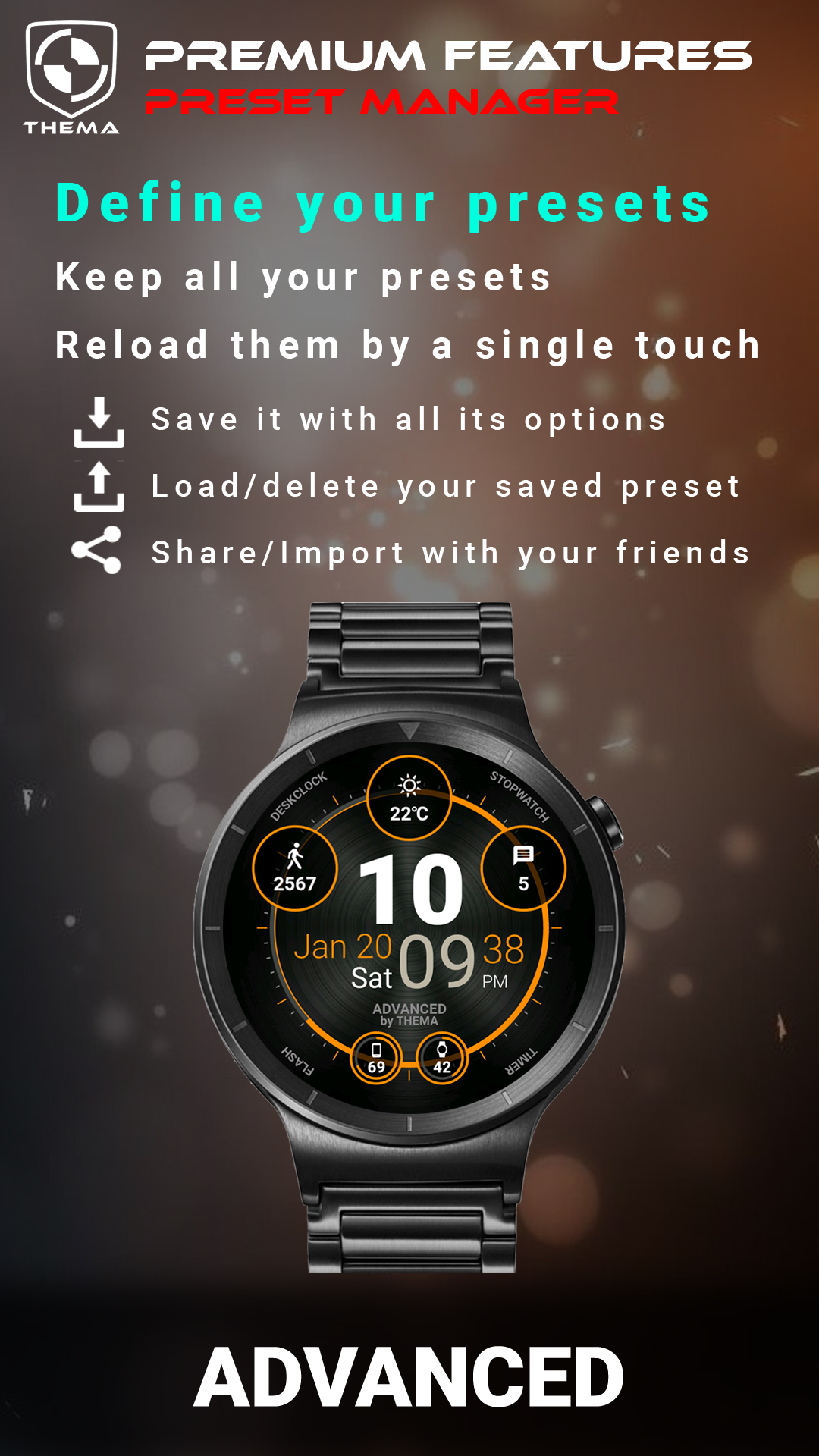 اسکرین شات 5 برنامه Advanced Watch Face