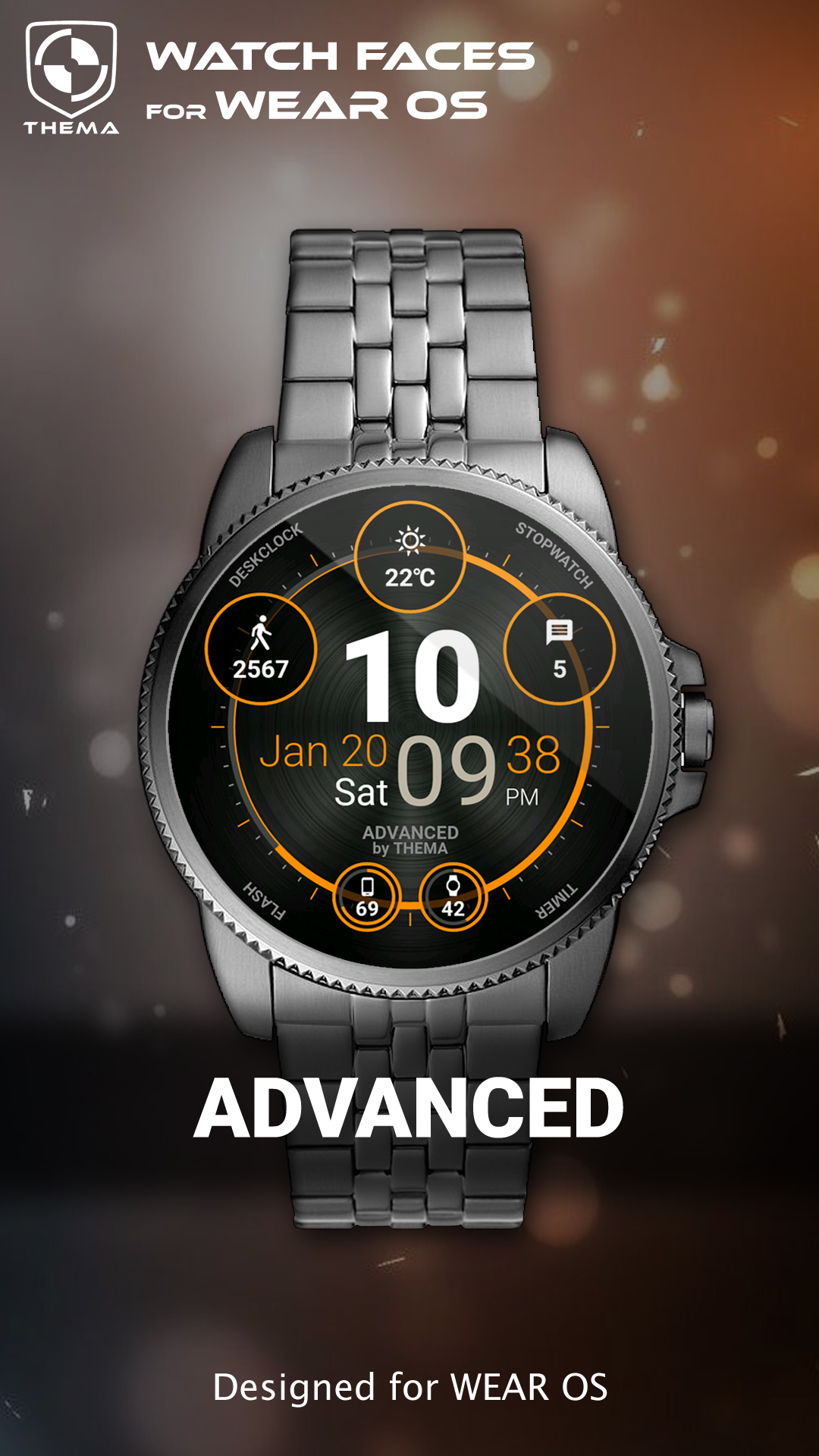 اسکرین شات 1 برنامه Advanced Watch Face