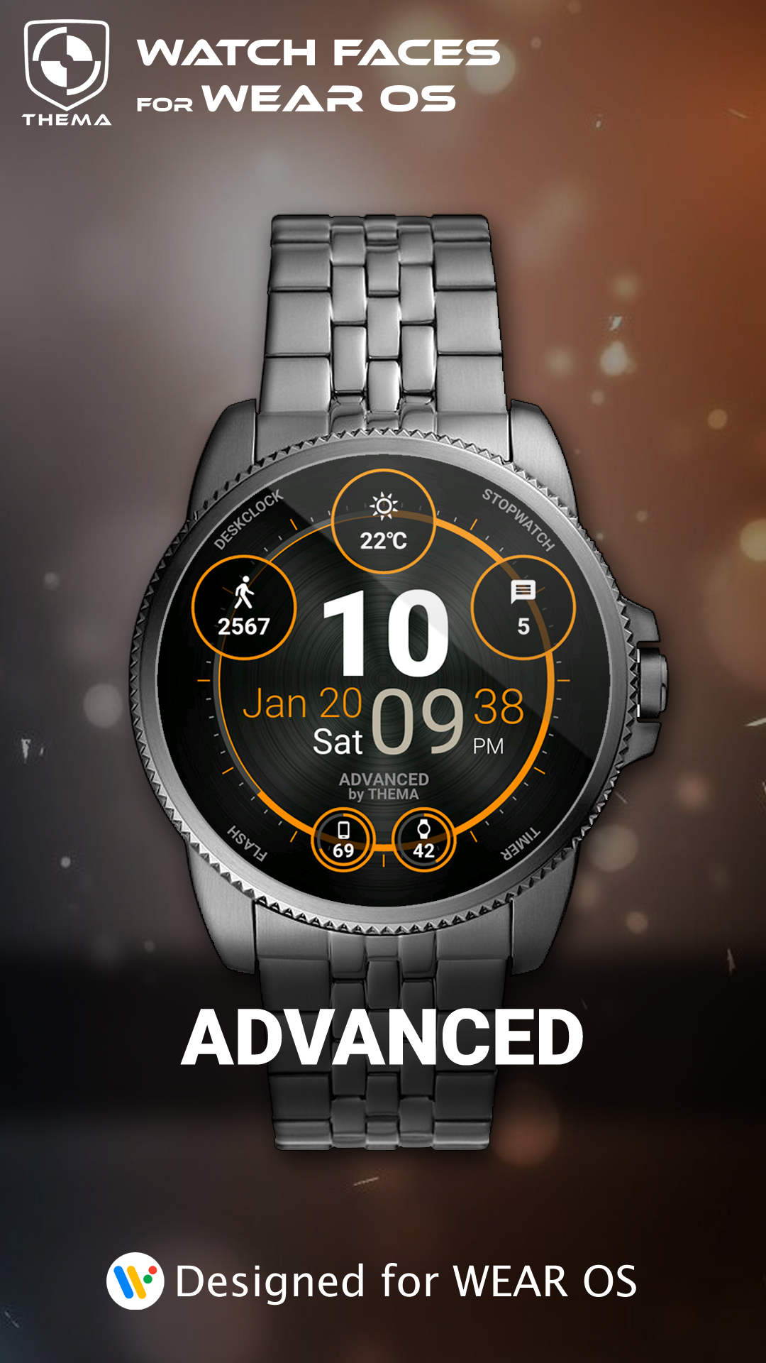 اسکرین شات 1 برنامه Advanced Watch Face