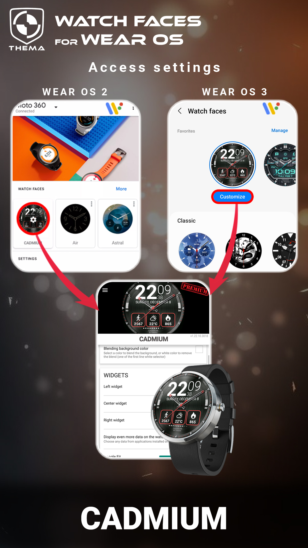 اسکرین شات 7 برنامه Cadmium Watch Face