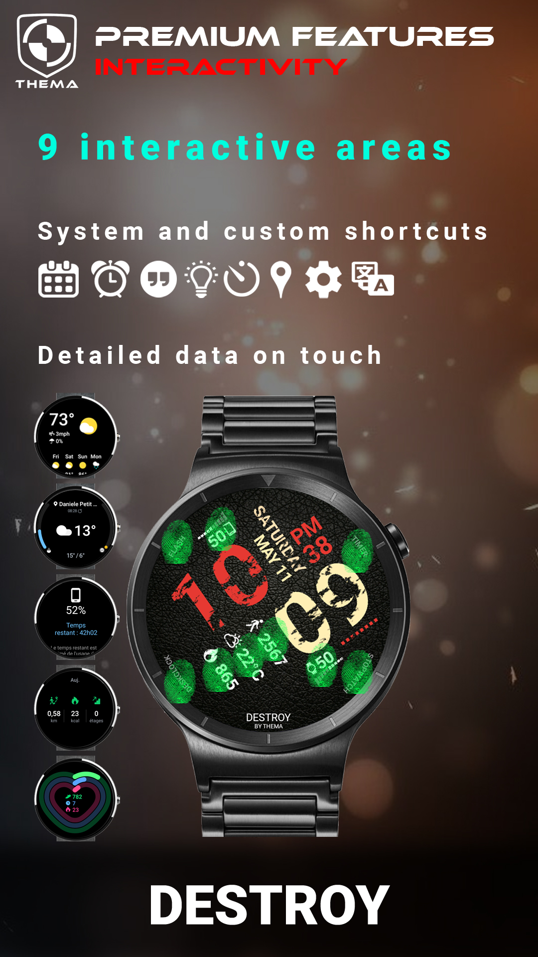اسکرین شات 3 برنامه Destroy Watch Face