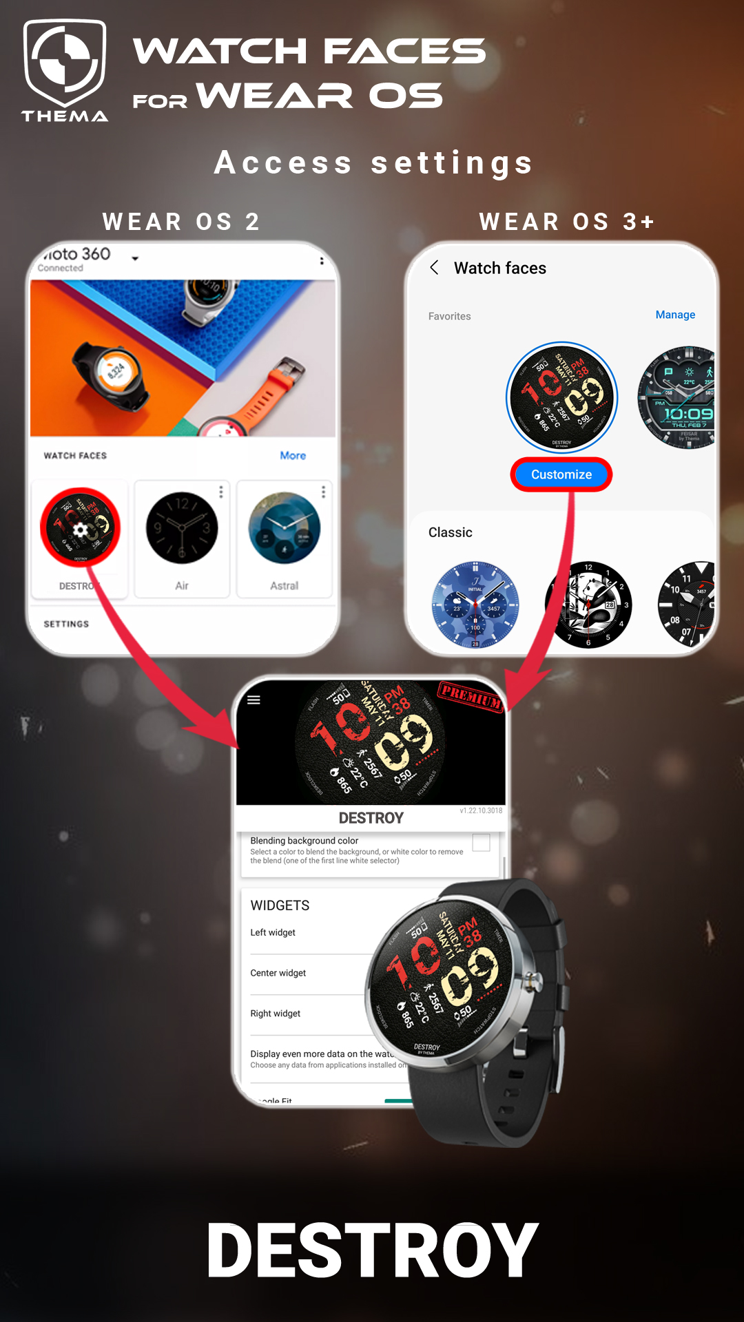 اسکرین شات 7 برنامه Destroy Watch Face