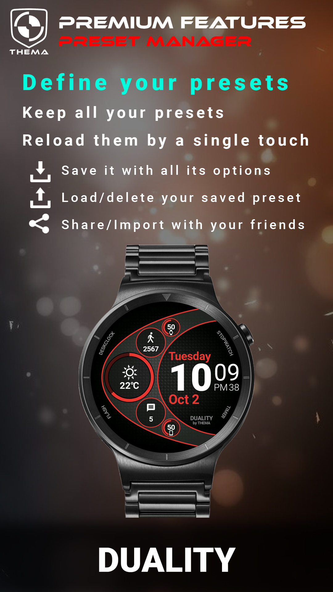 اسکرین شات 5 برنامه Duality Watch Face