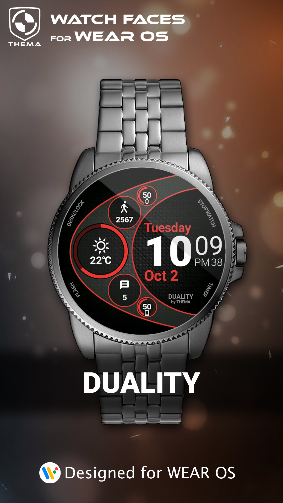 اسکرین شات 1 برنامه Duality Watch Face