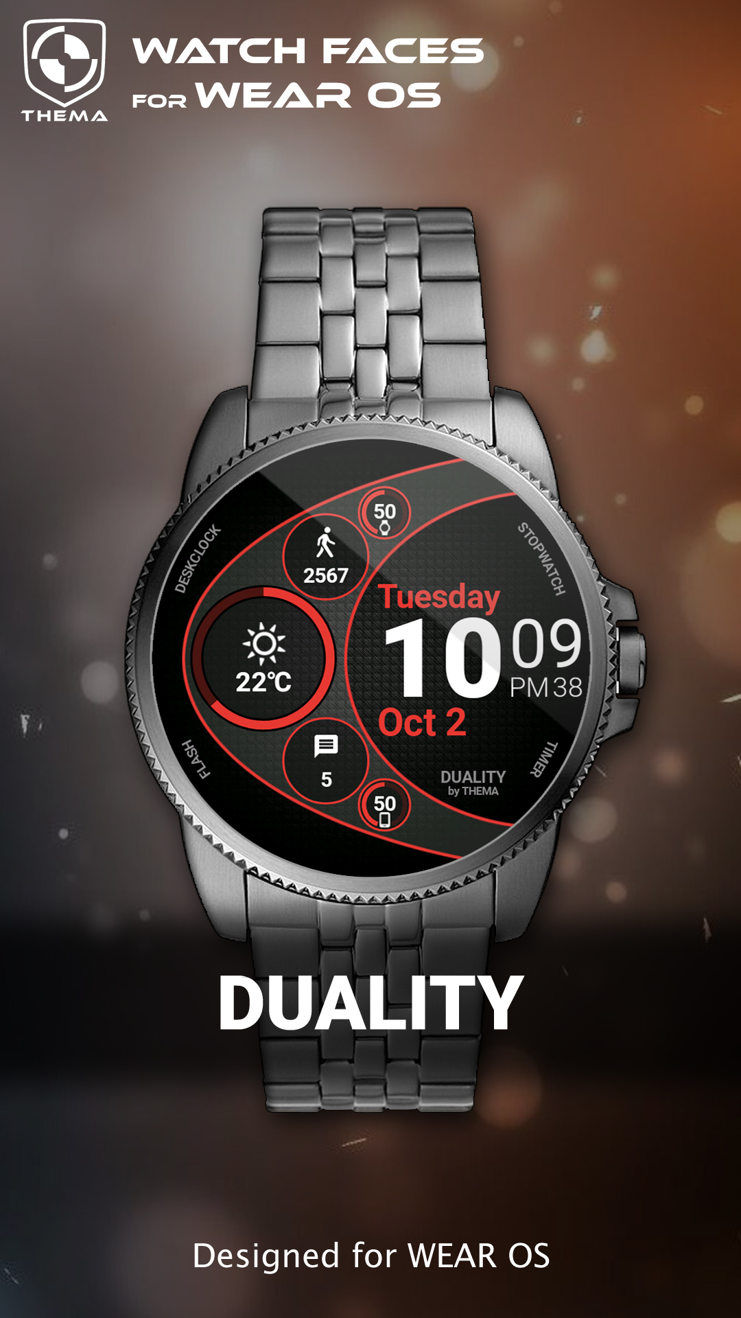 اسکرین شات 1 برنامه Duality Watch Face