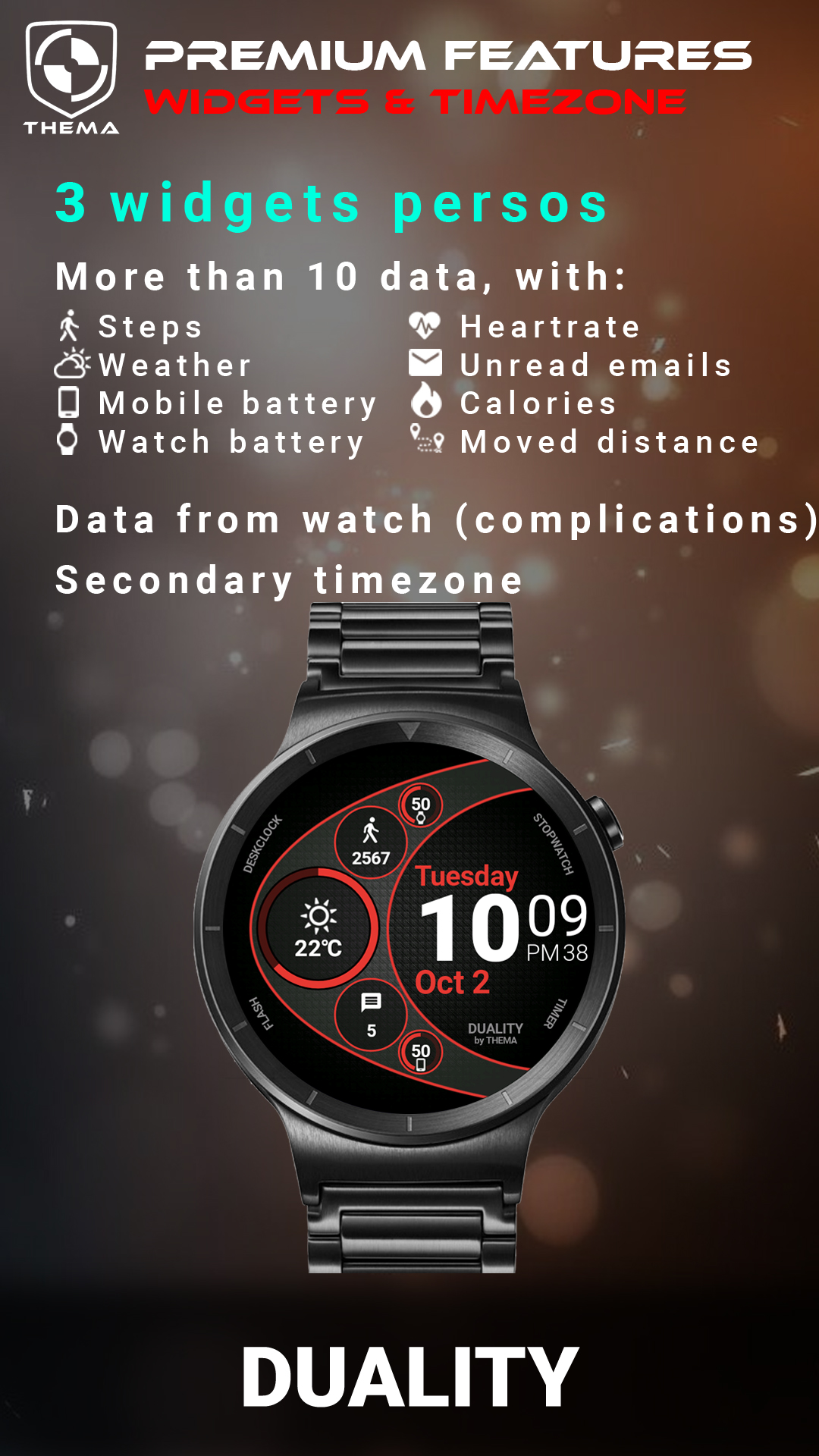 اسکرین شات 4 برنامه Duality Watch Face